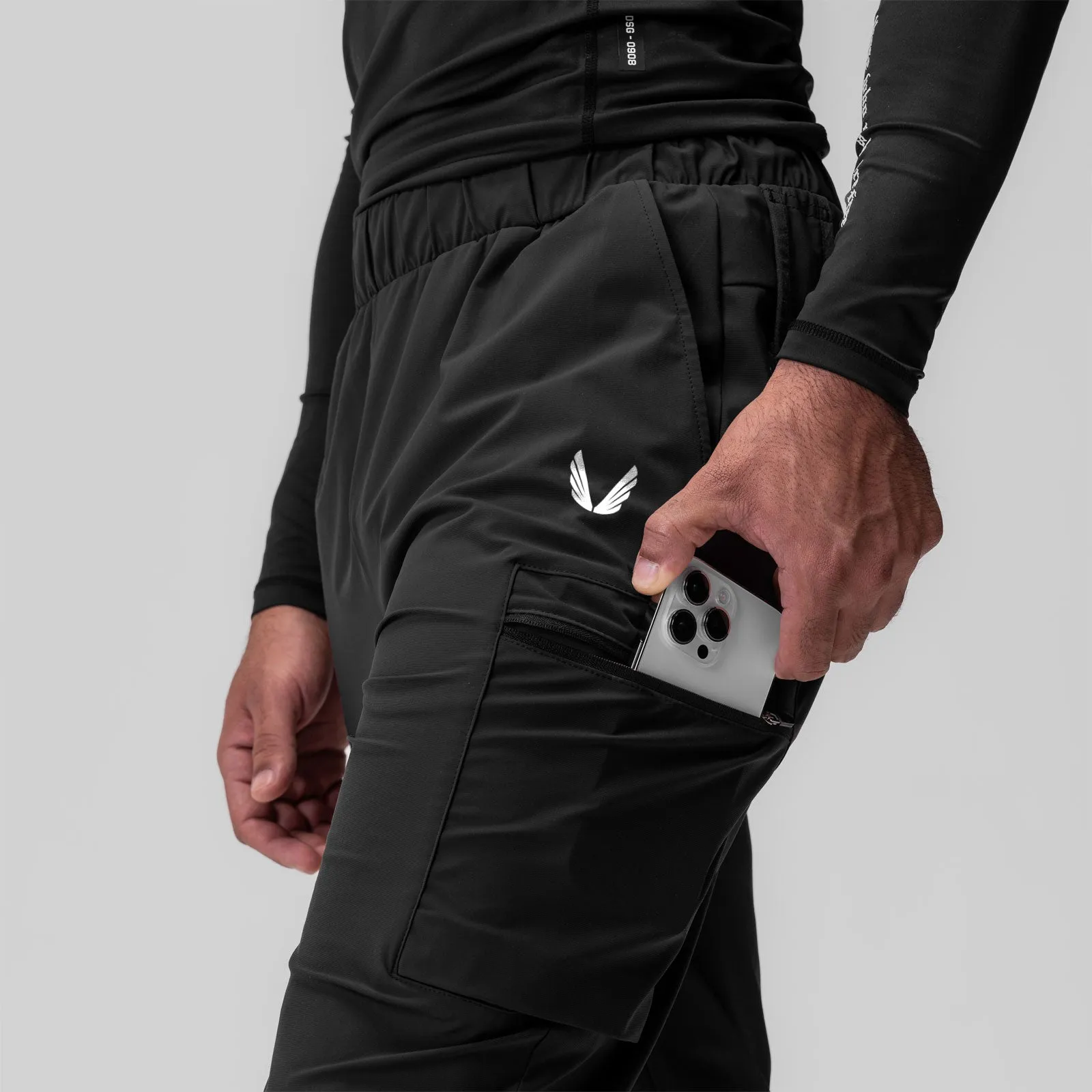 0656. Tetra-Lite™ Standard Zip Jogger - Black "White Wings"