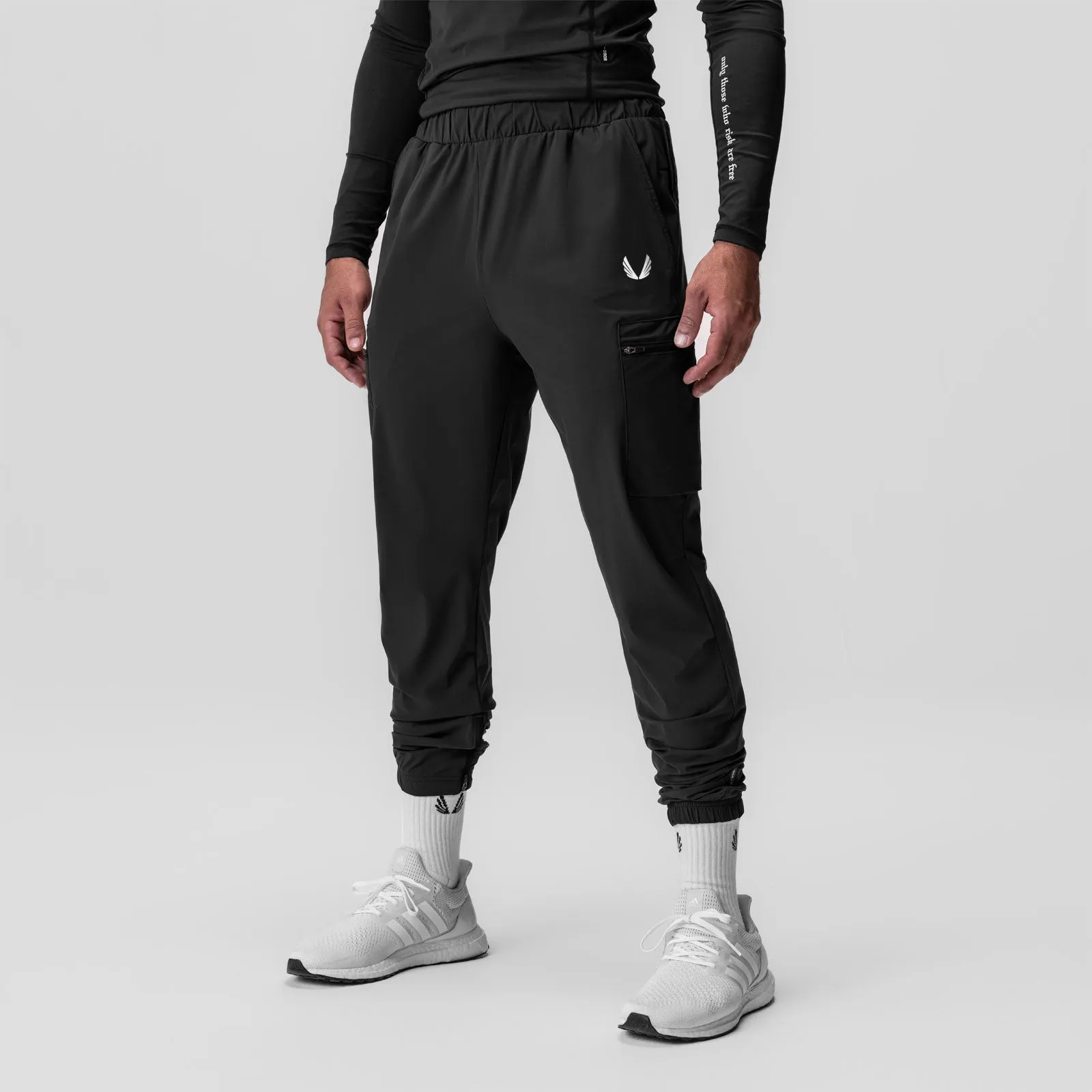 0656. Tetra-Lite™ Standard Zip Jogger - Black "White Wings"