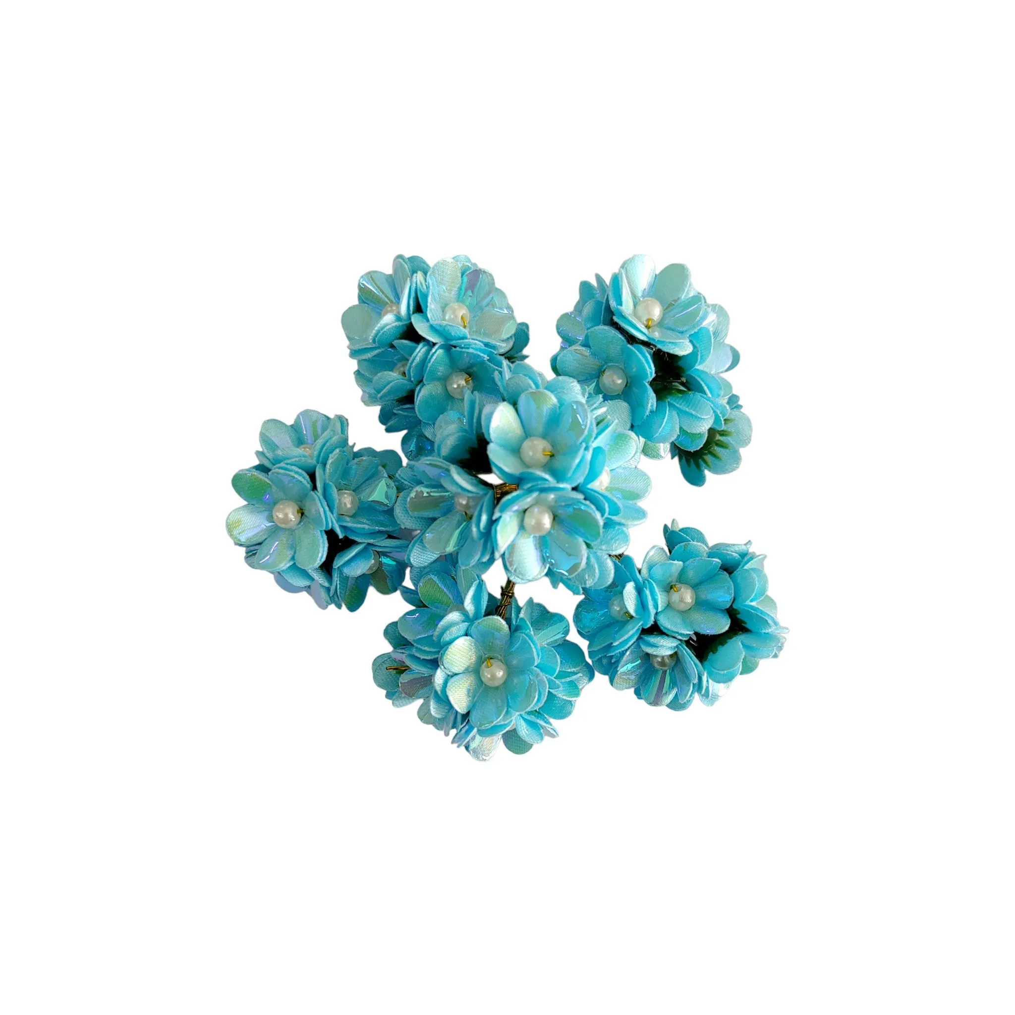 60 Pieces Small Rembo Fabric Craft and Decoration Flower for Craft Decor or Various Events - Design 138