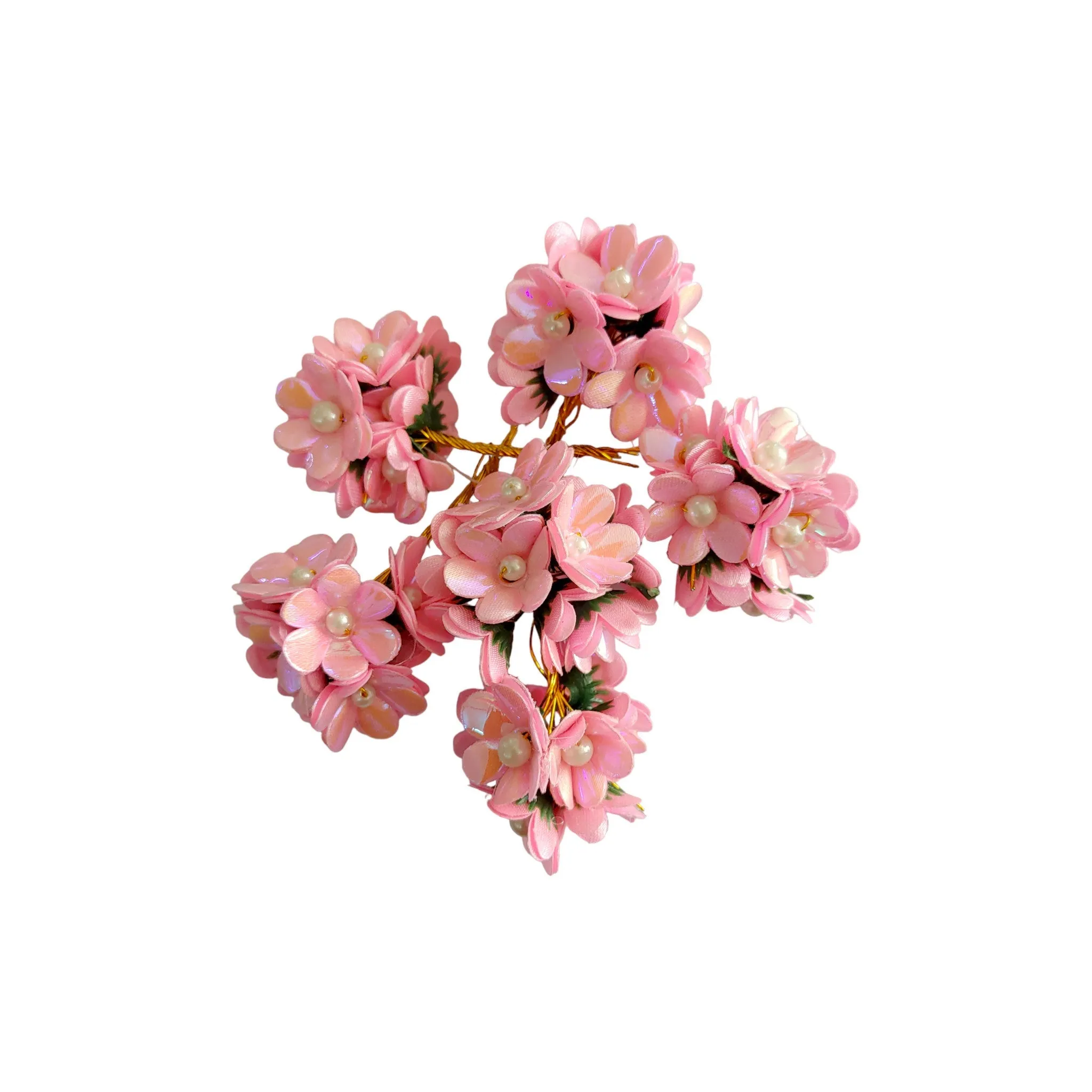 60 Pieces Small Rembo Fabric Craft and Decoration Flower for Craft Decor or Various Events - Design 138