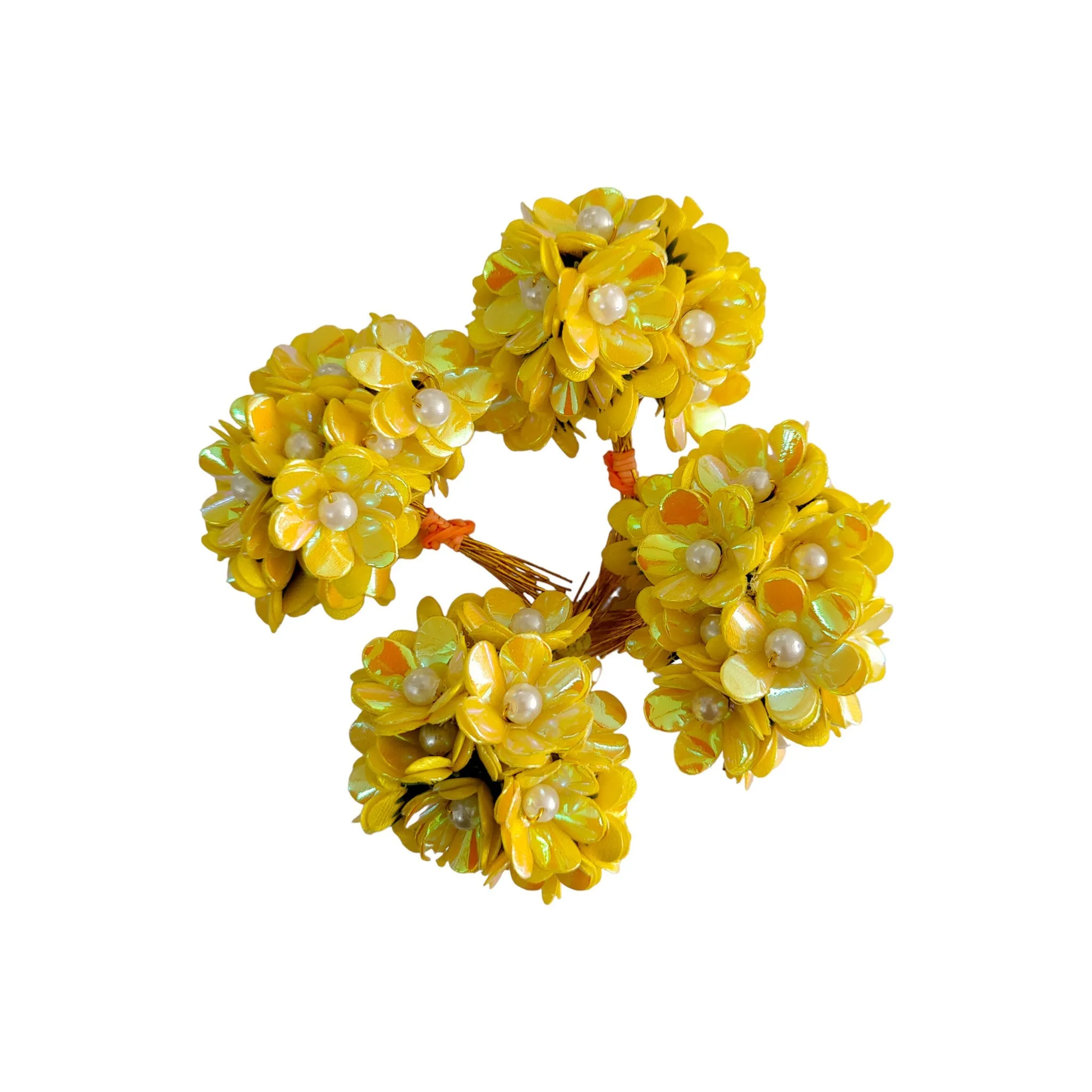 60 Pieces Small Rembo Fabric Craft and Decoration Flower for Craft Decor or Various Events - Design 138