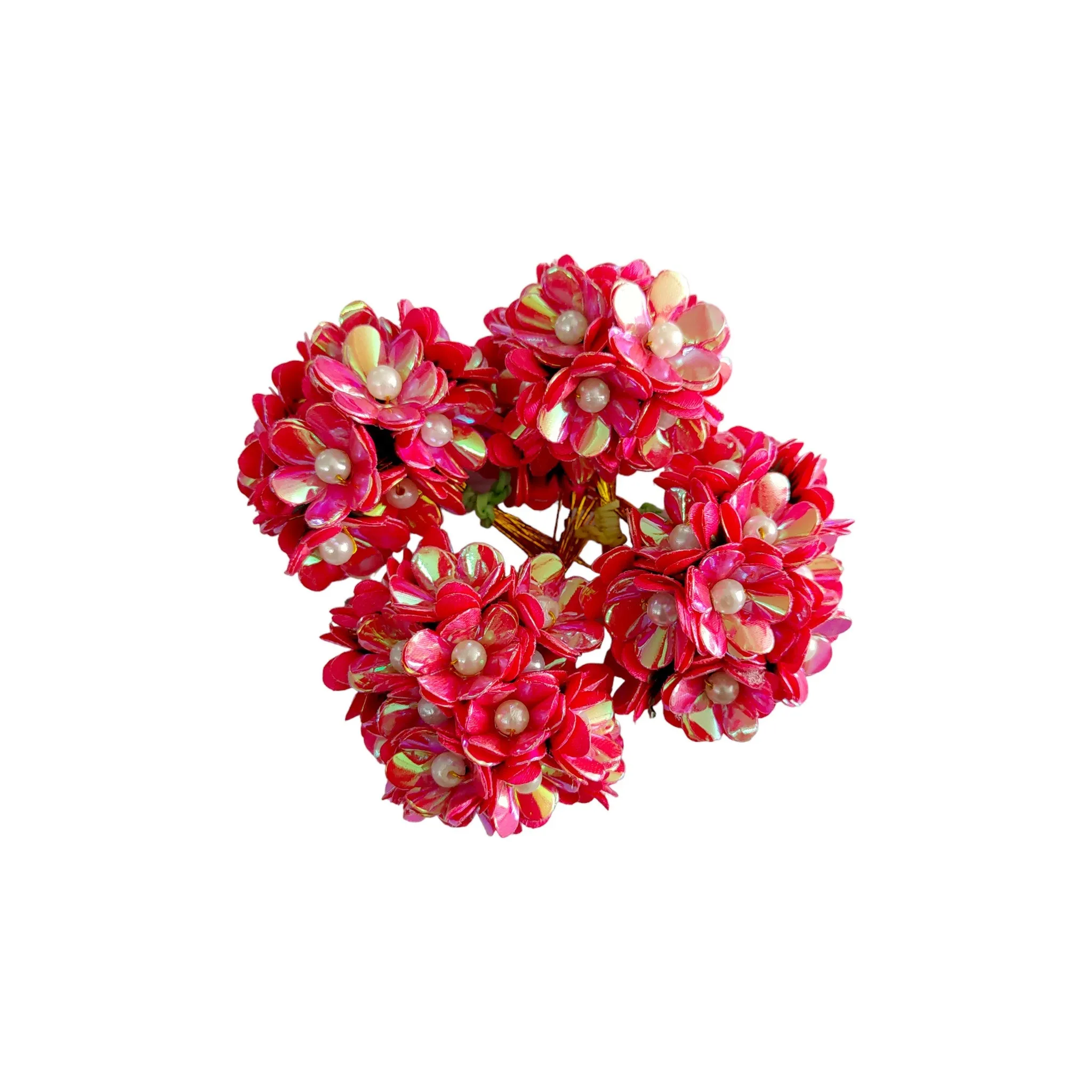 60 Pieces Small Rembo Fabric Craft and Decoration Flower for Craft Decor or Various Events - Design 138