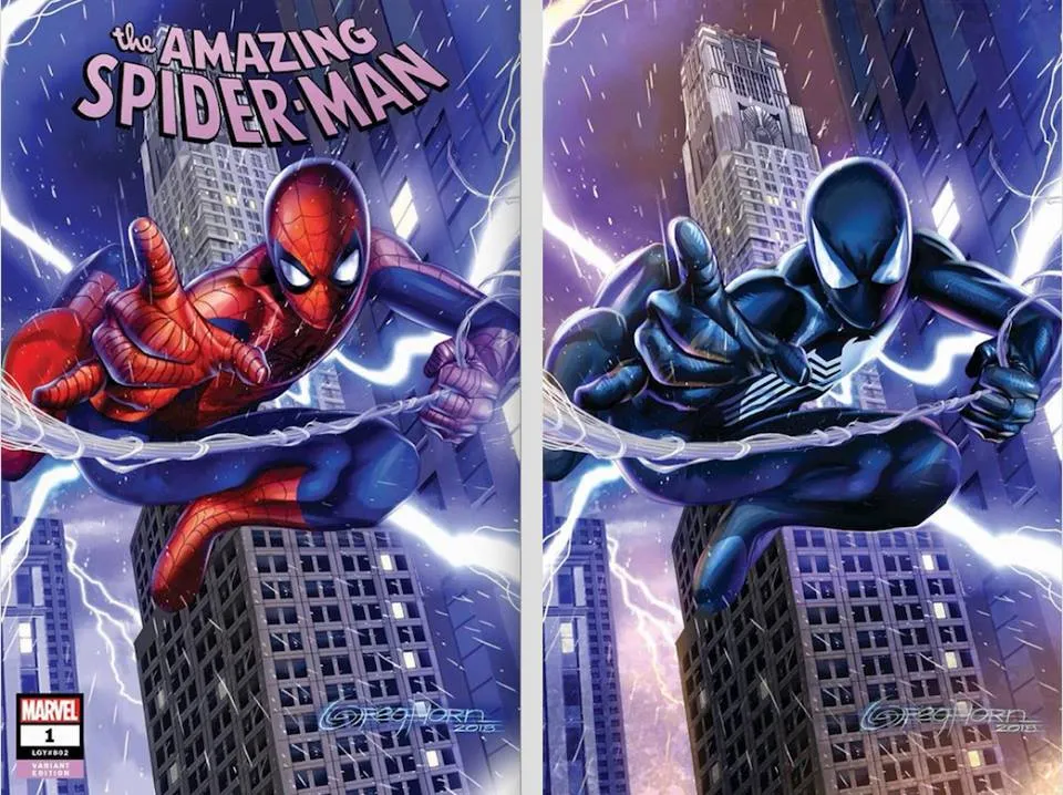 AMAZING SPIDER-MAN #1 GREG HORN EXCLUSIVE VARIANTS!