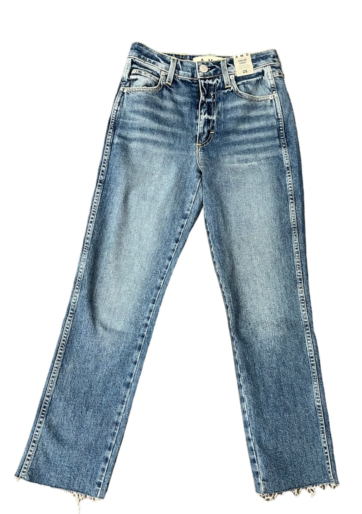 AMO CHLOE CROP WITH RAW HEM