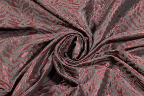 Burgundy and Gray Italian Brocade
