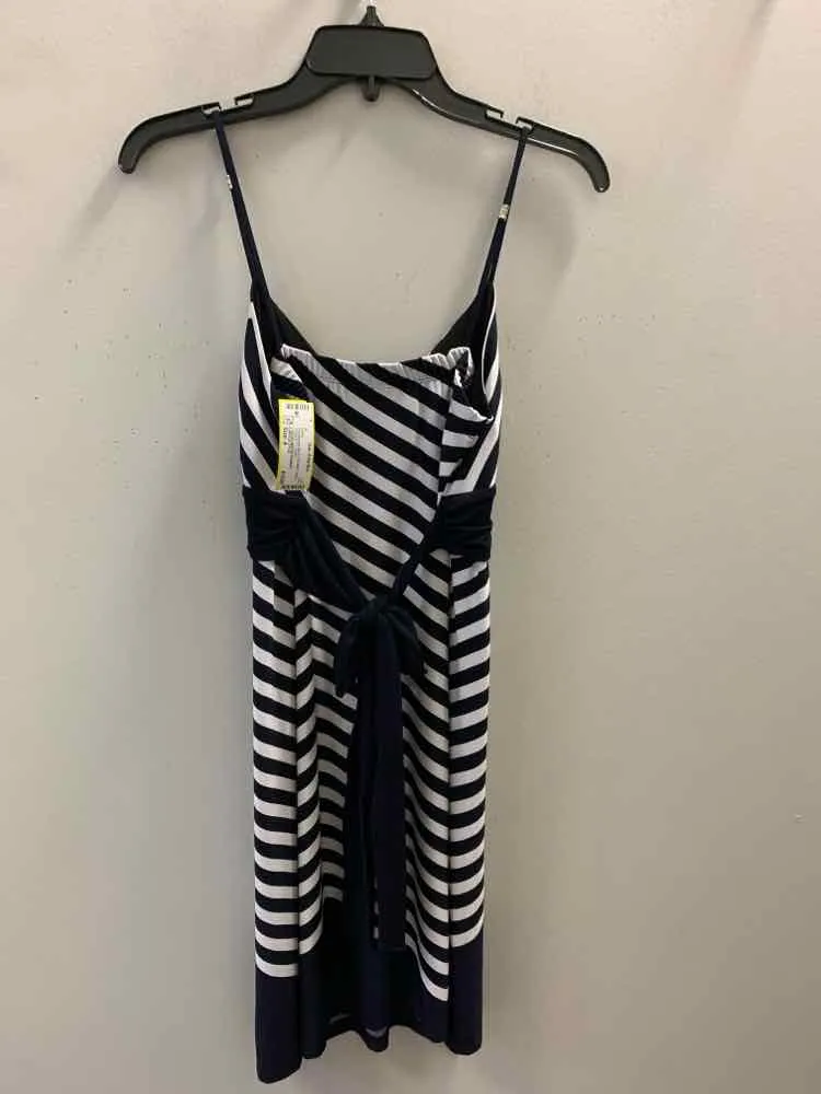 CAROLE LITTLE Dresses and Skirts Size 8 NVY/WHT Stripe SPAGHETTI STRAP Dress