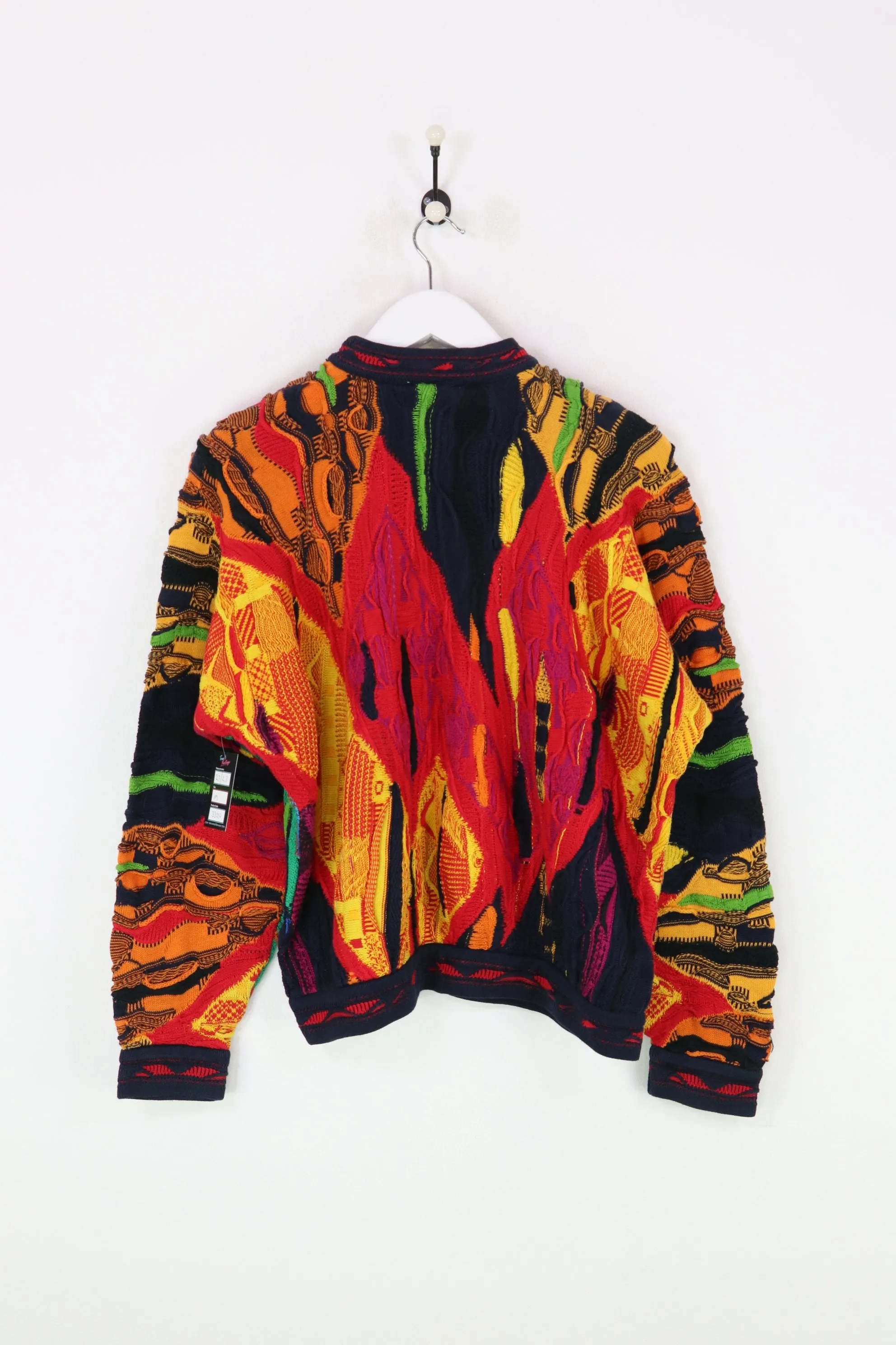 Coogi Knitted Sweatshirt Green/Orange/Black Medium