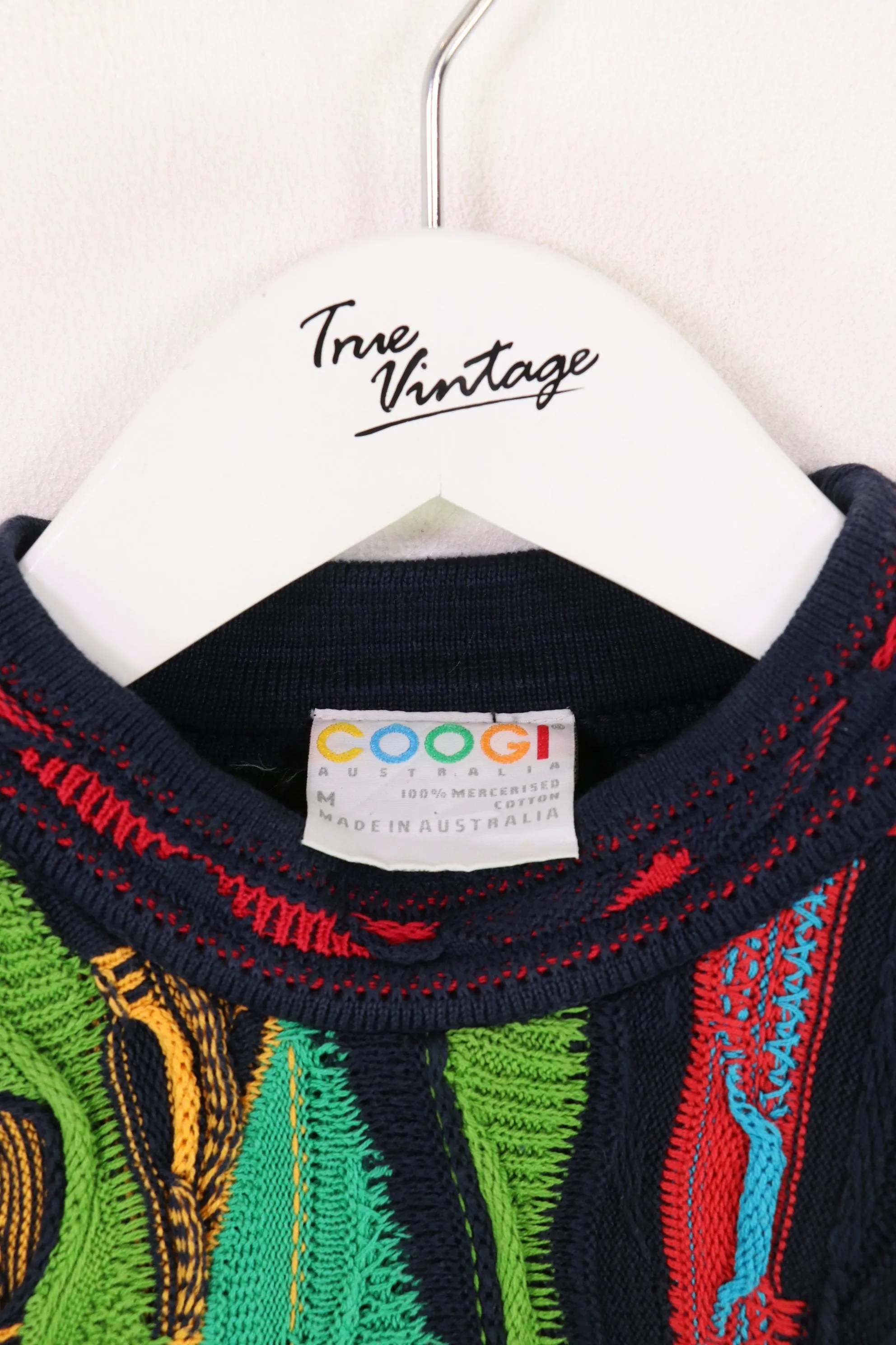 Coogi Knitted Sweatshirt Green/Orange/Black Medium