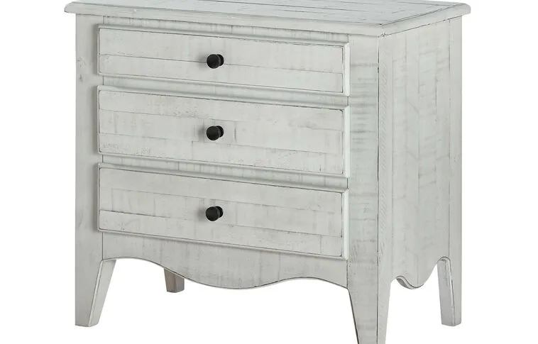 Cottage White 2 or 3 Drawer Nightstand