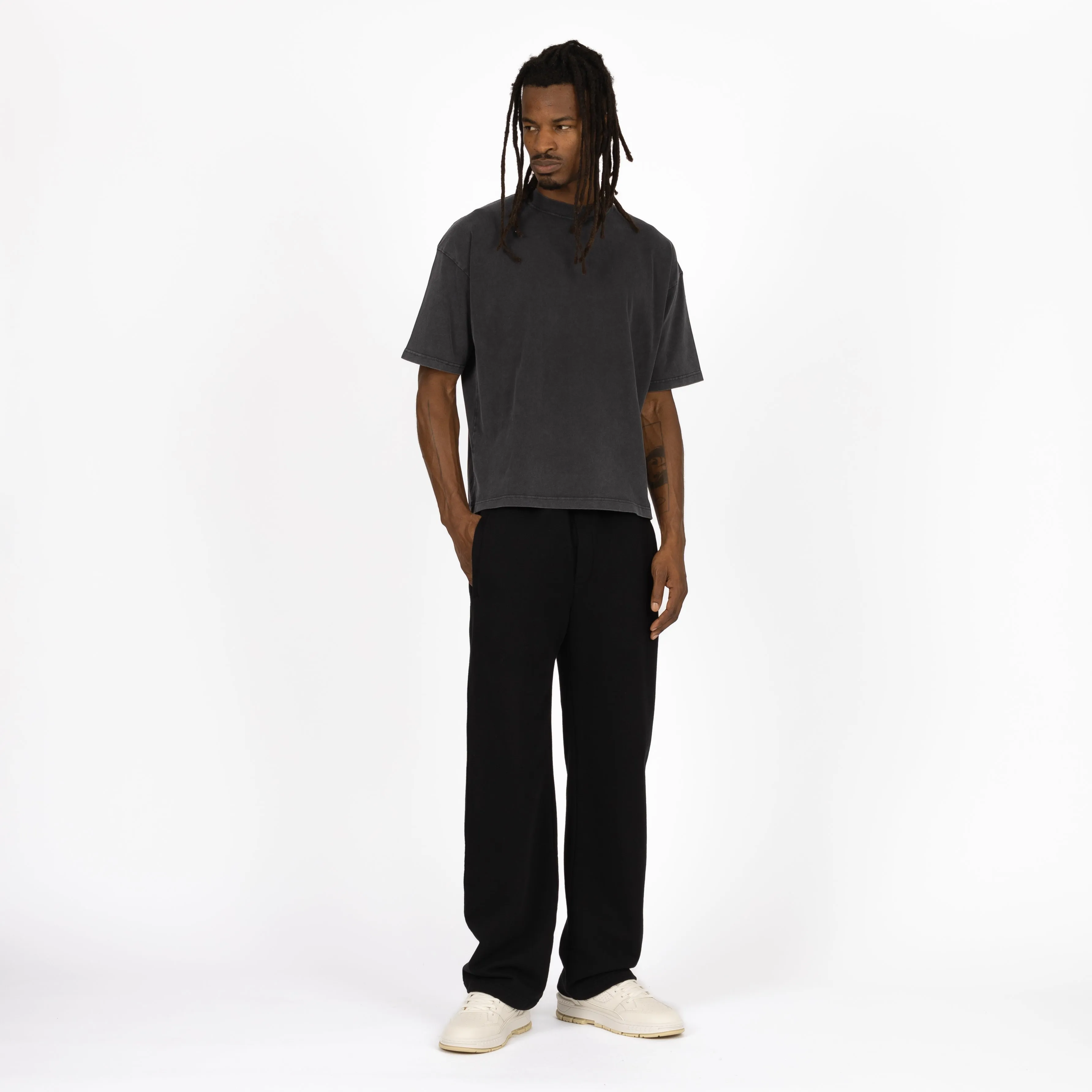 Cropped T-Shirt - Vintage Black