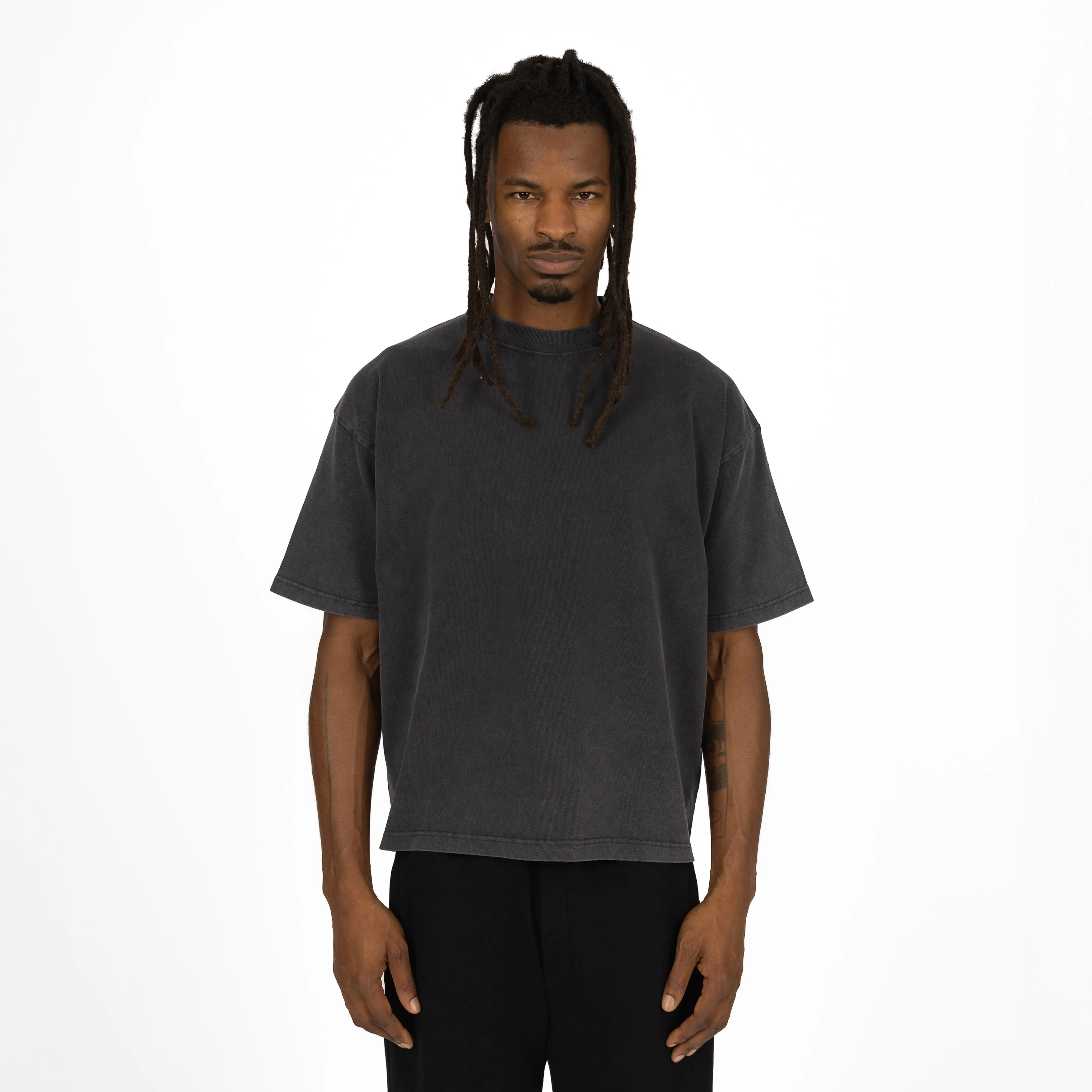 Cropped T-Shirt - Vintage Black