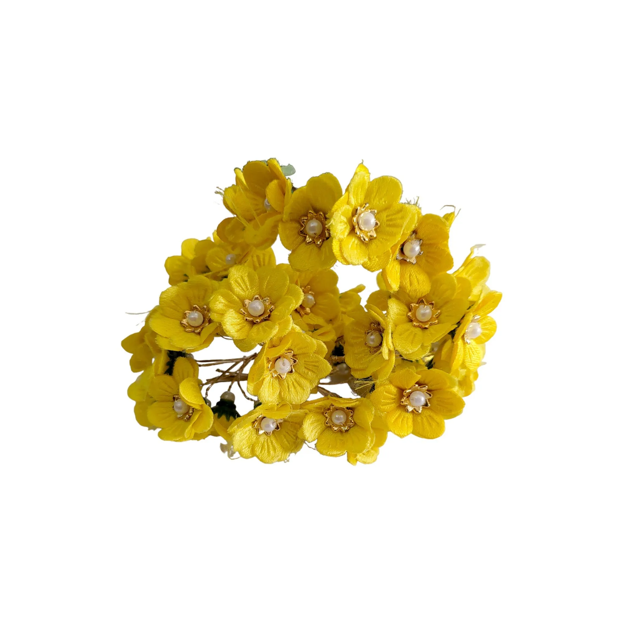 Decorative Artificial Primrose Fabric Flower for Decor, Craft or Textile, 60Pcs -Design 134