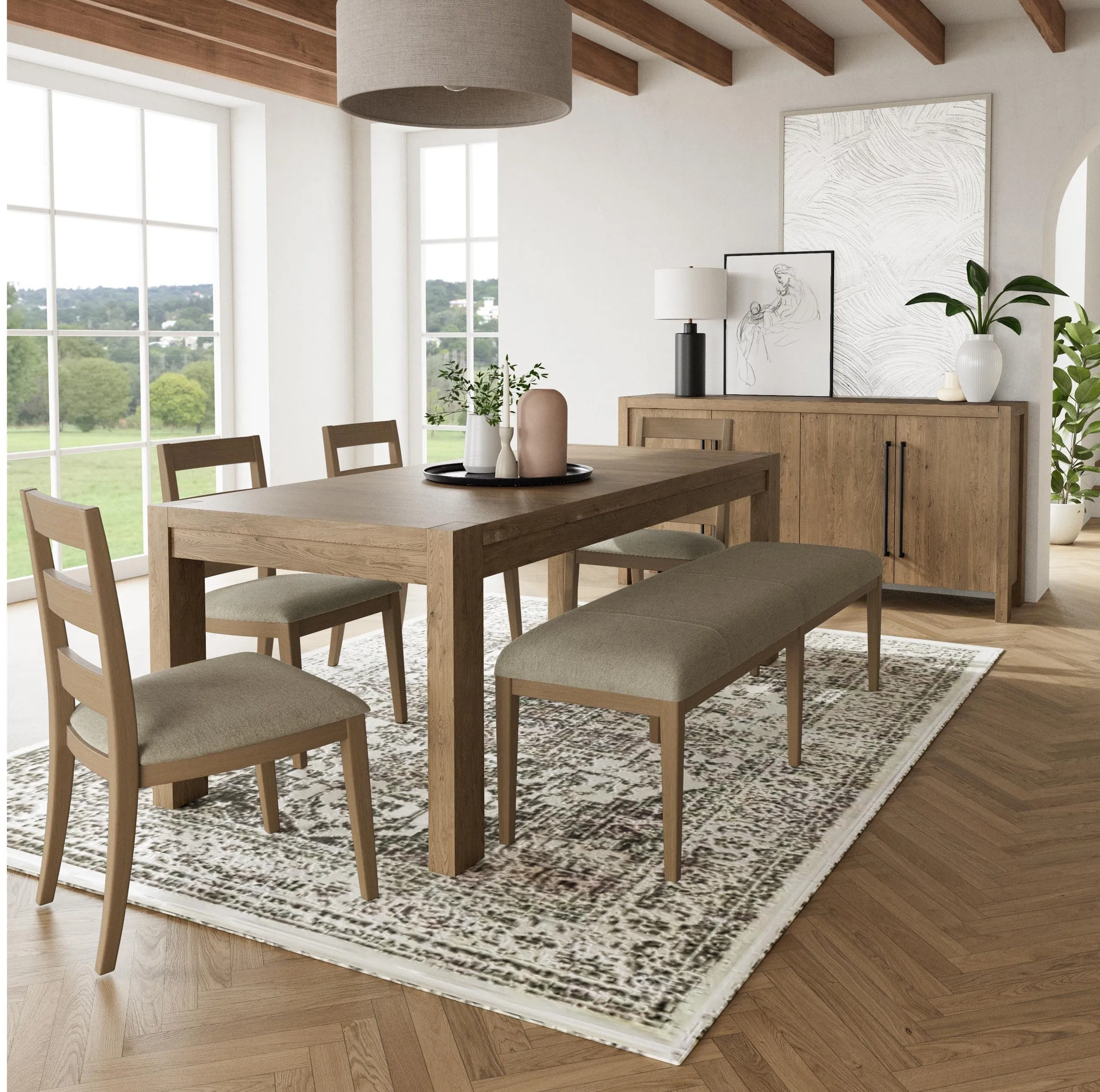 Dune Upholstered 68" Dining bench