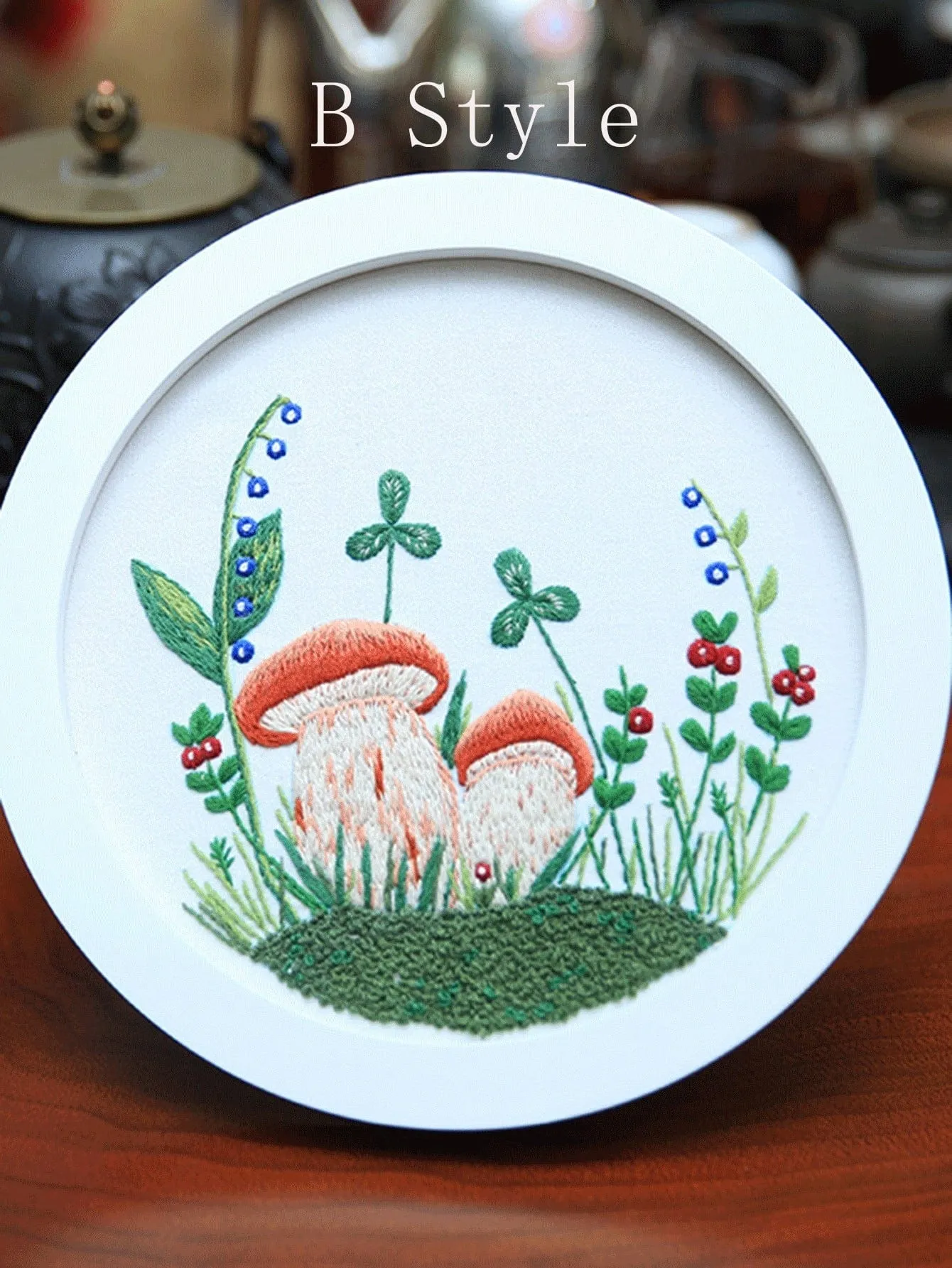 Embroidery Kit, Mushroom Fauna
