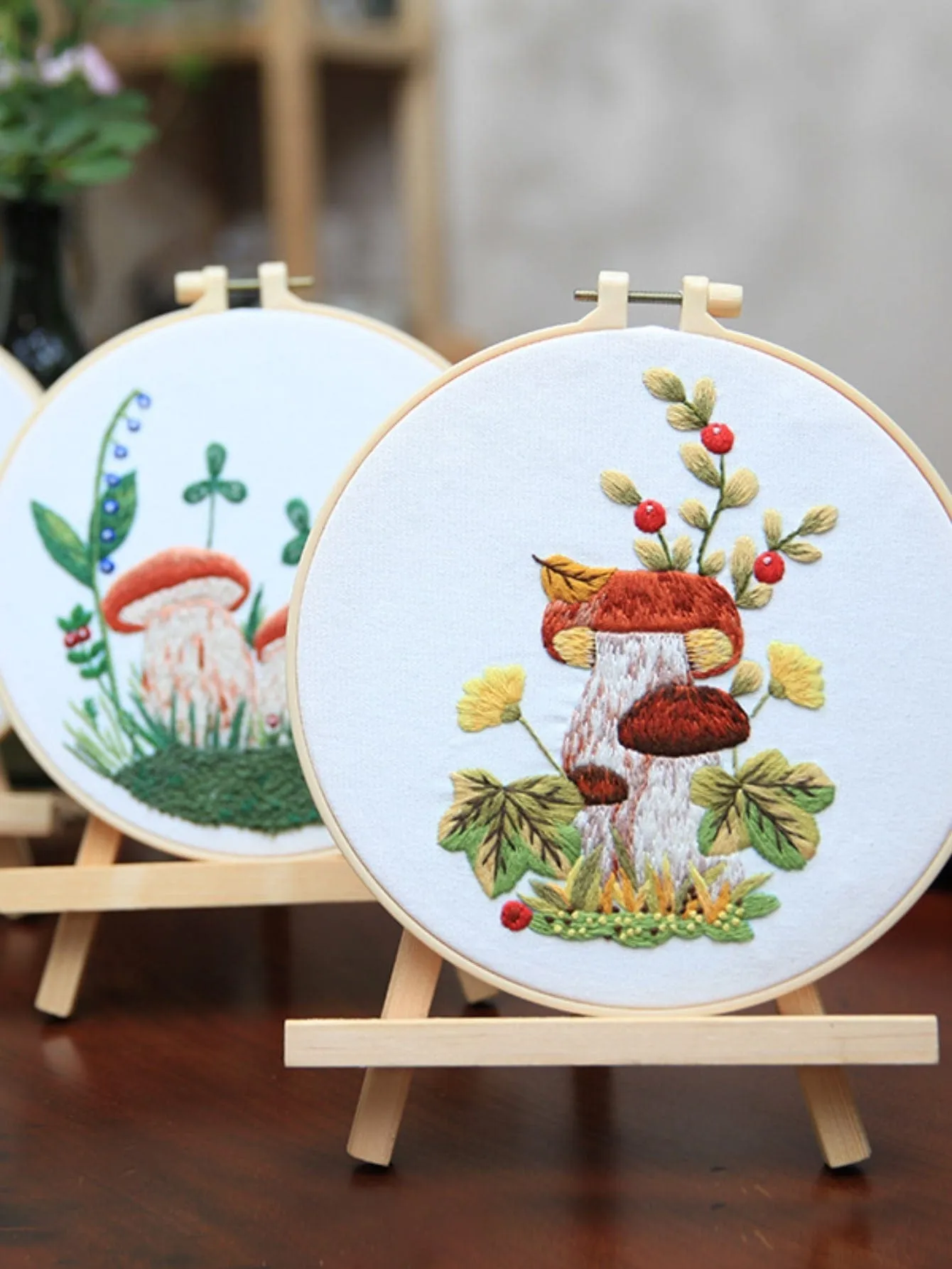Embroidery Kit, Mushroom Fauna