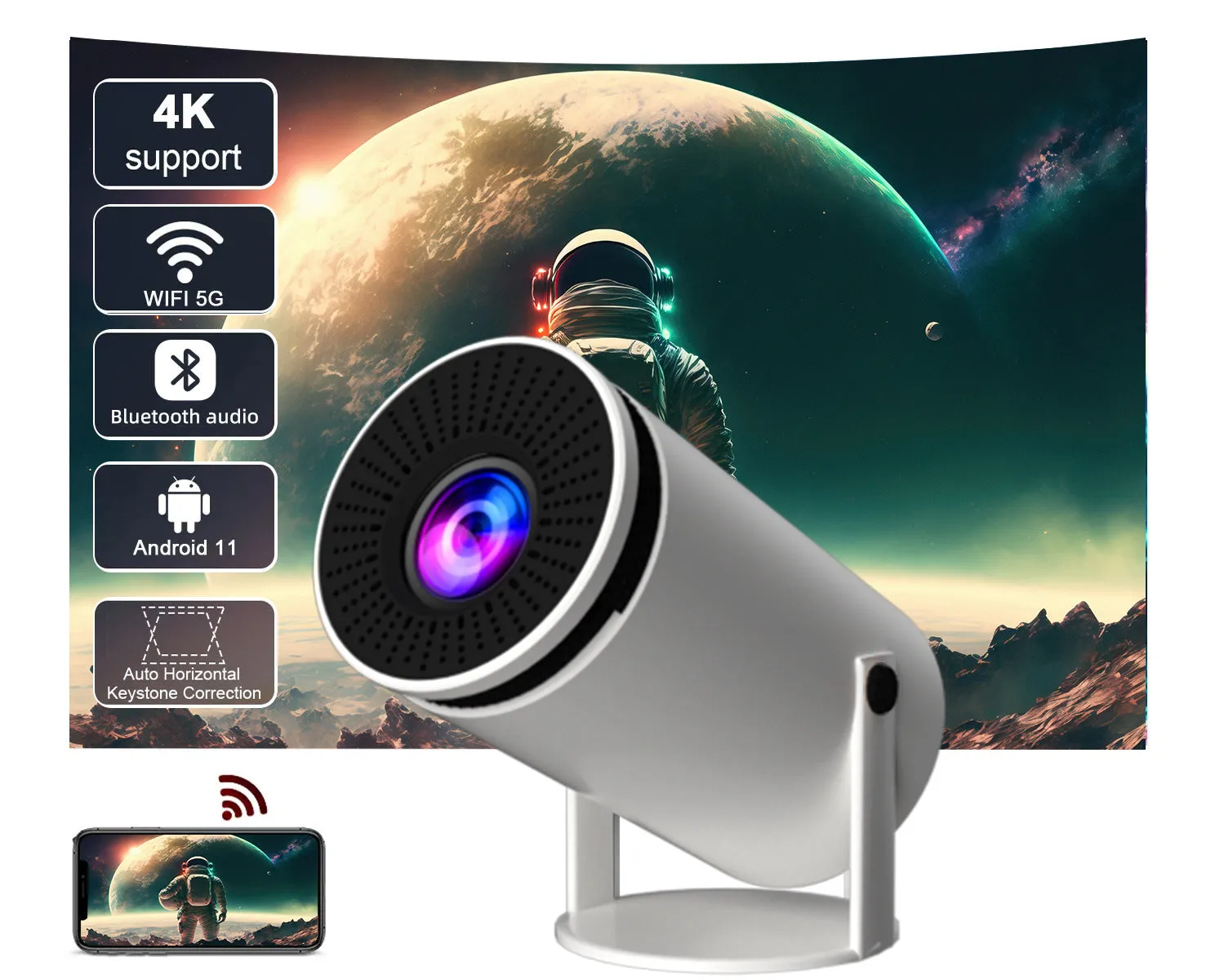 HY300 Smart HD Projection Machine – Ultimate Home Theater Experience