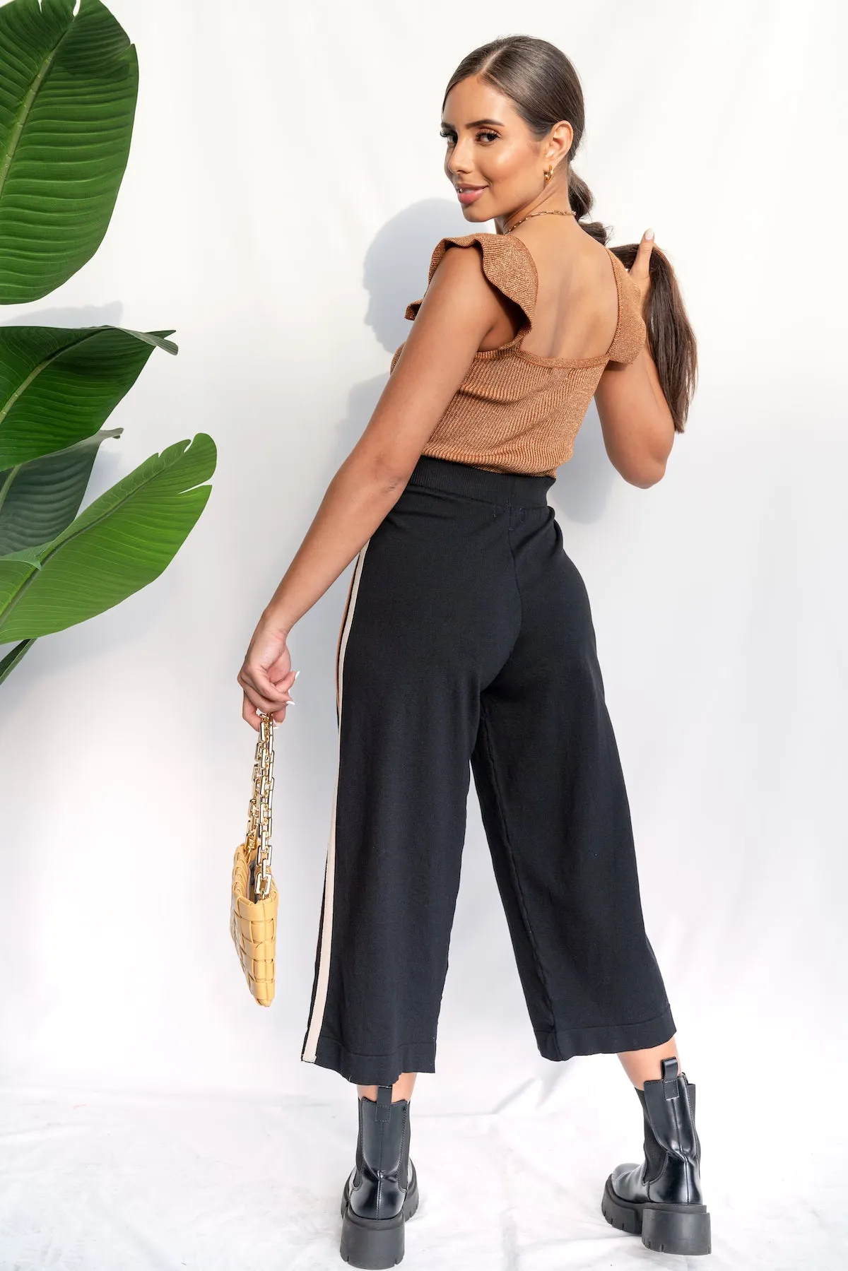 Knitted Wide Leg Trousers