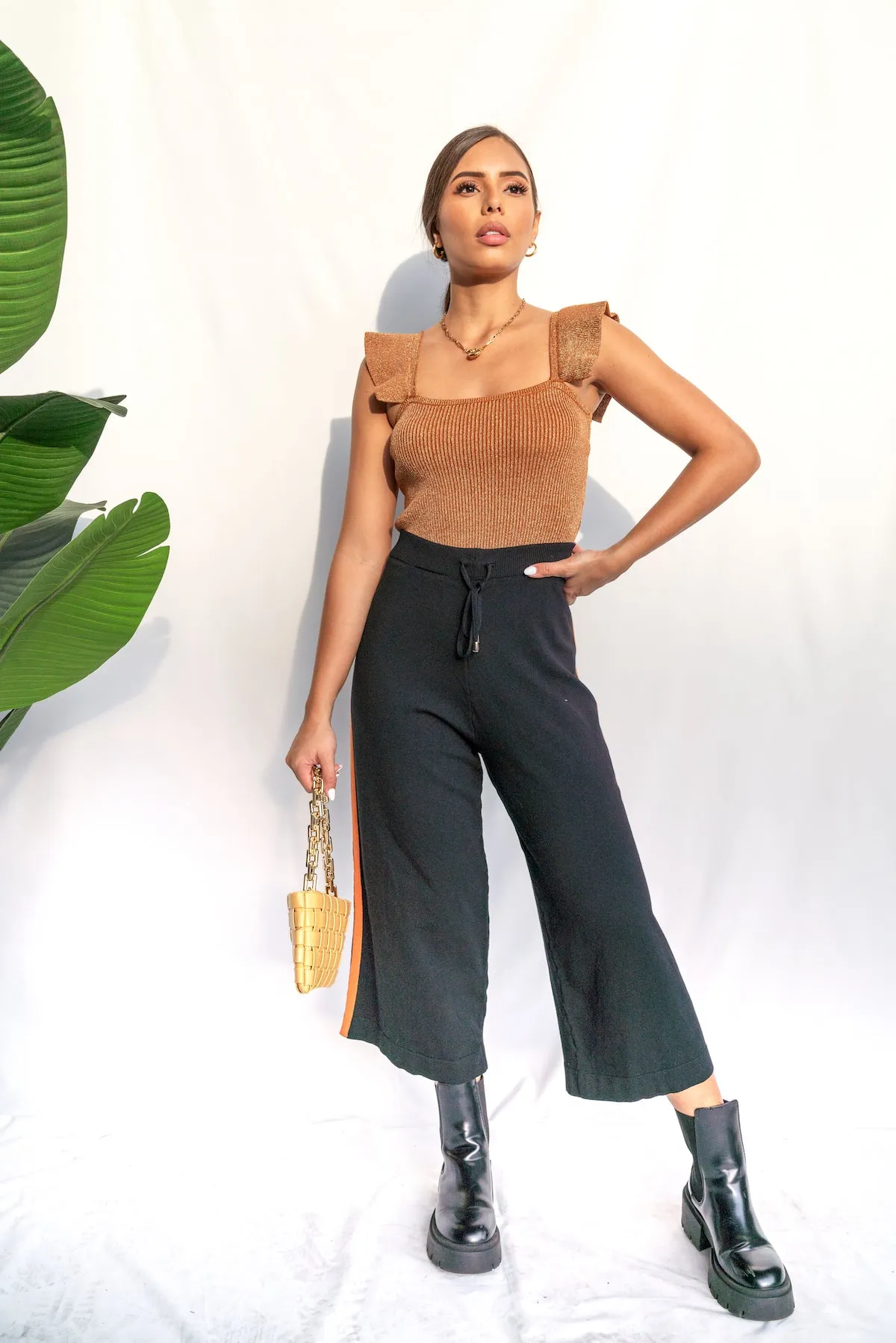 Knitted Wide Leg Trousers
