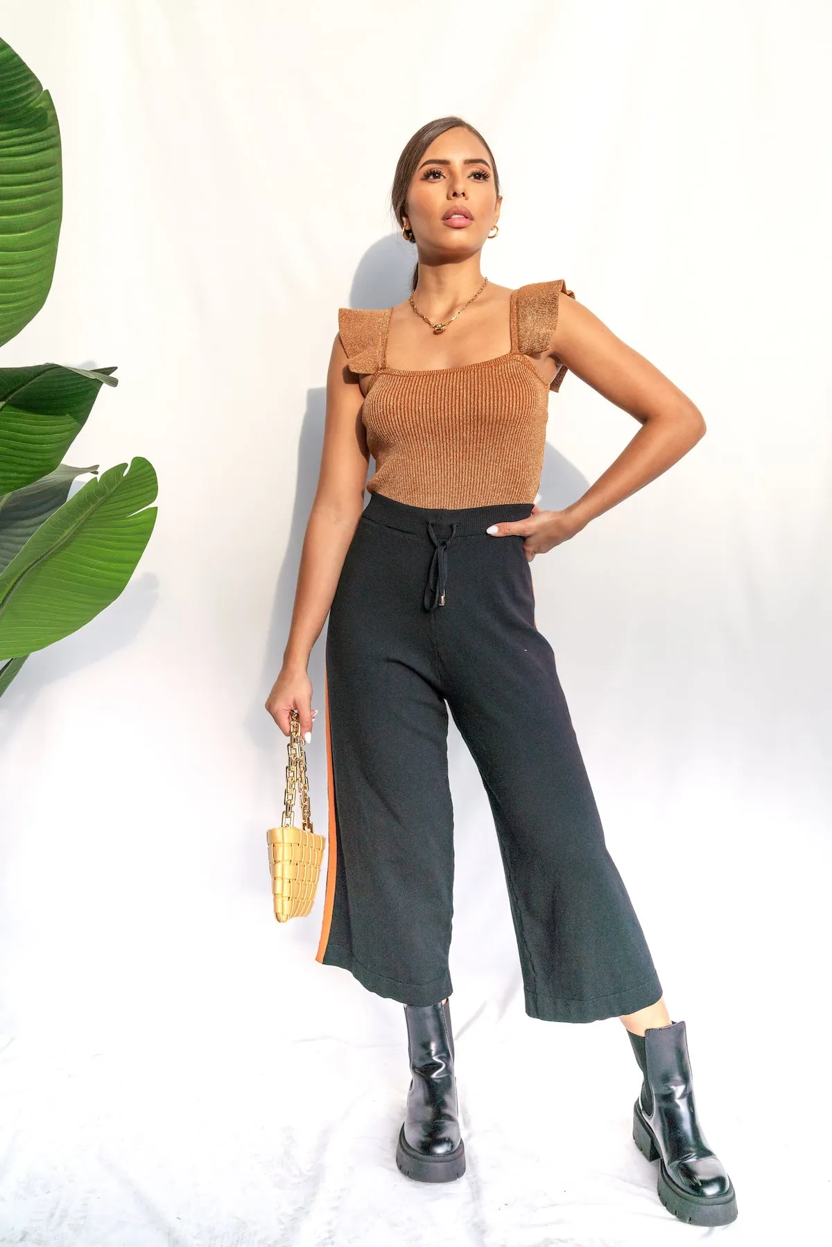 Knitted Wide Leg Trousers