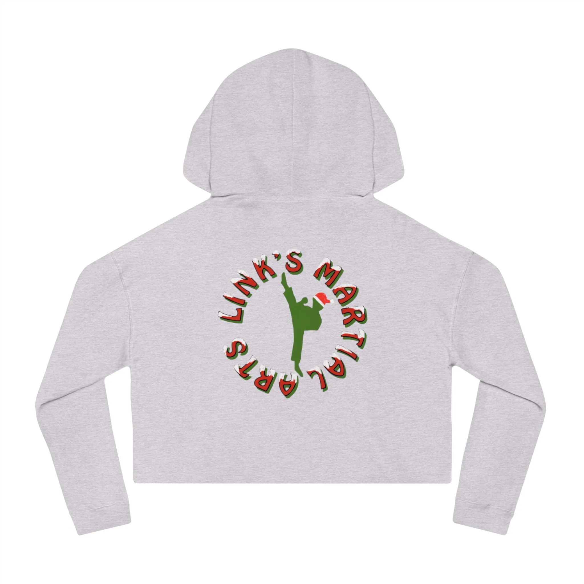 Link's Martial Arts Holiday Logo Women’s Cropped Hooded Sweatshirt