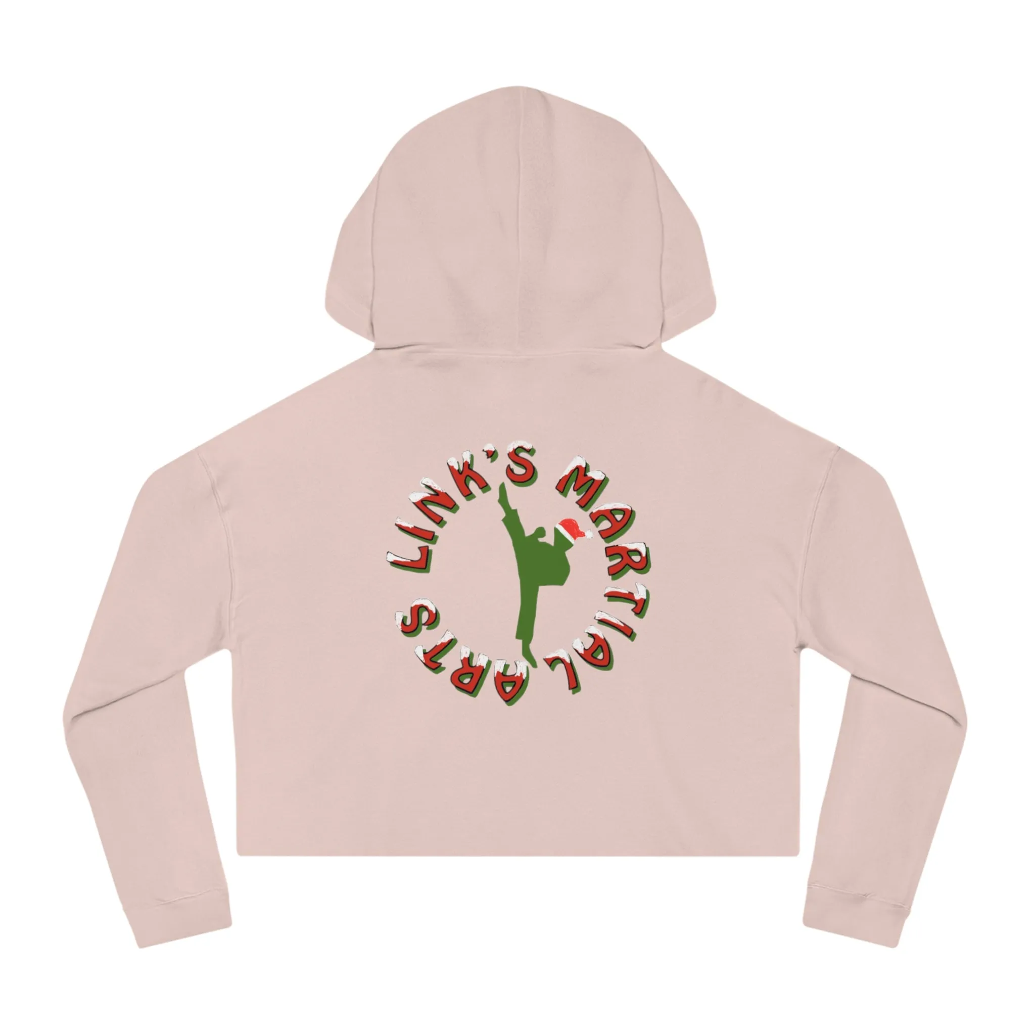 Link's Martial Arts Holiday Logo Women’s Cropped Hooded Sweatshirt