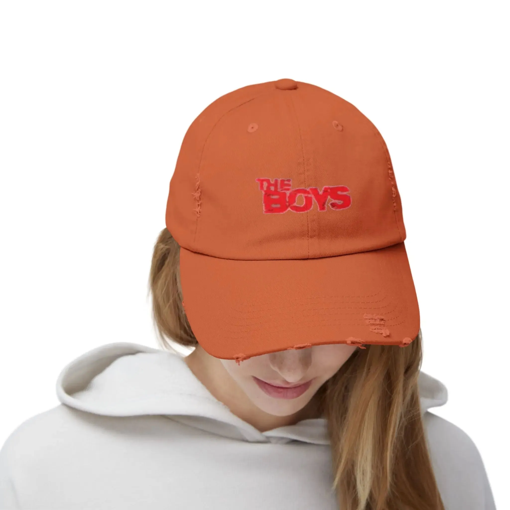 MENS Distressed Cap with 'The Boys' Embroidery -casual hats