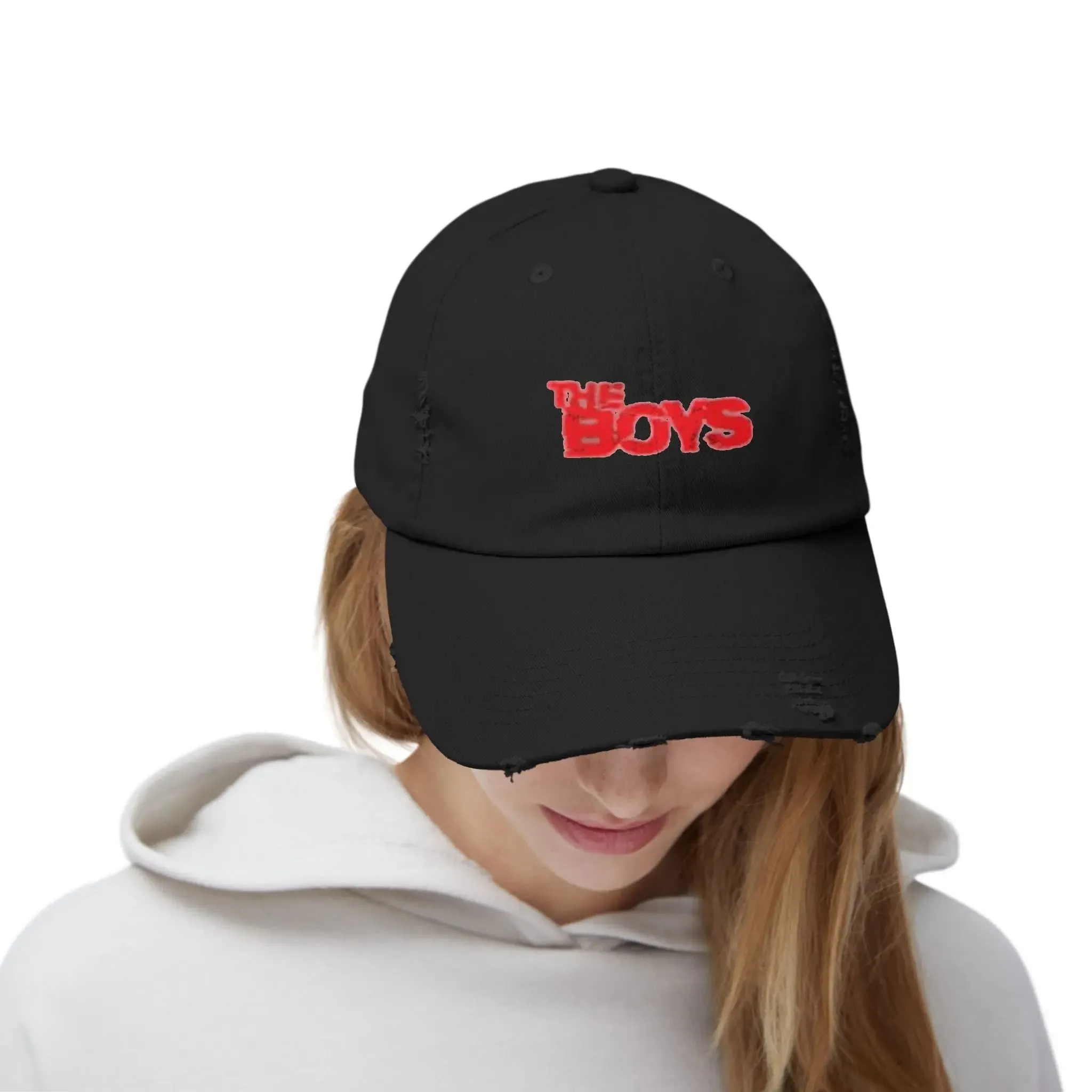 MENS Distressed Cap with 'The Boys' Embroidery -casual hats