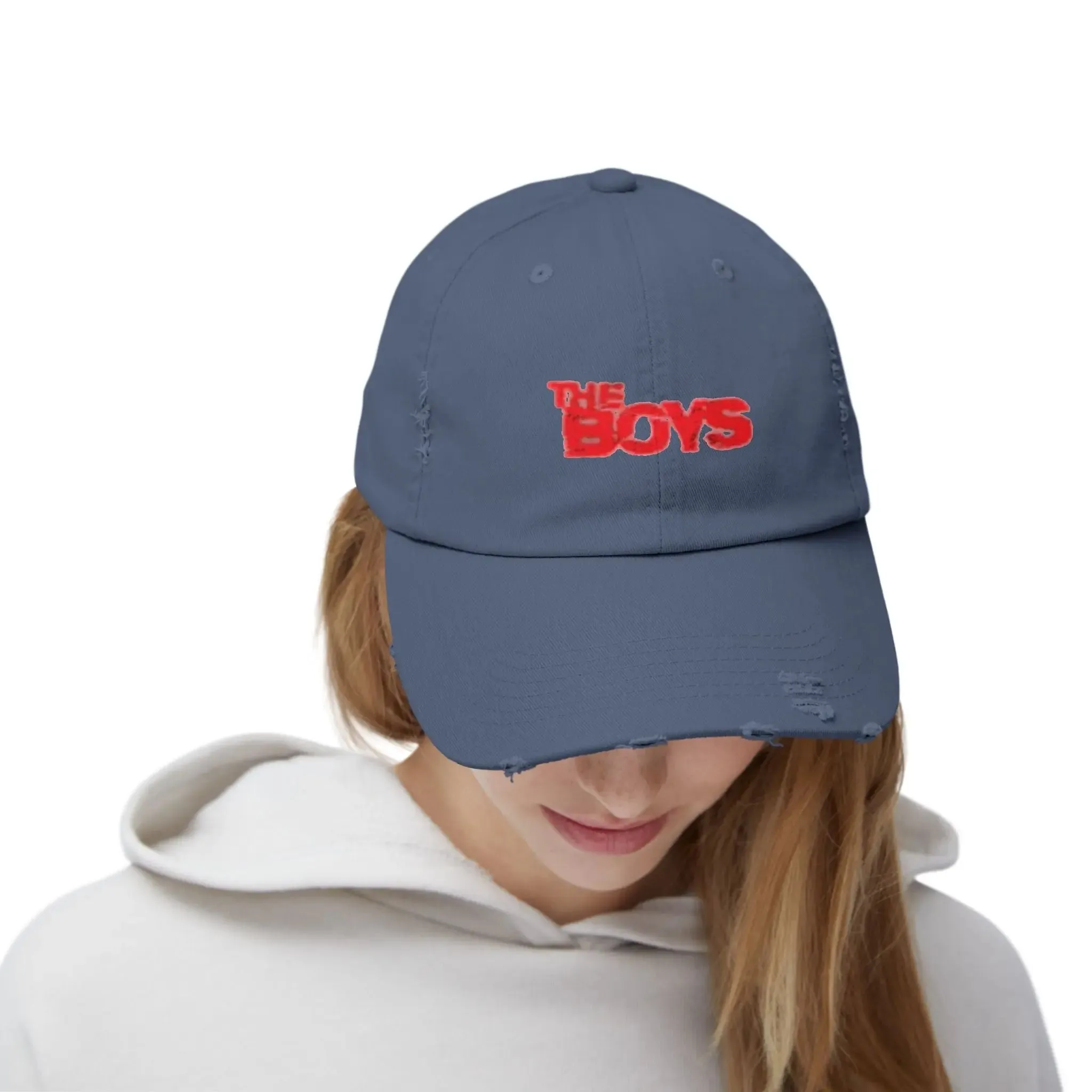 MENS Distressed Cap with 'The Boys' Embroidery -casual hats