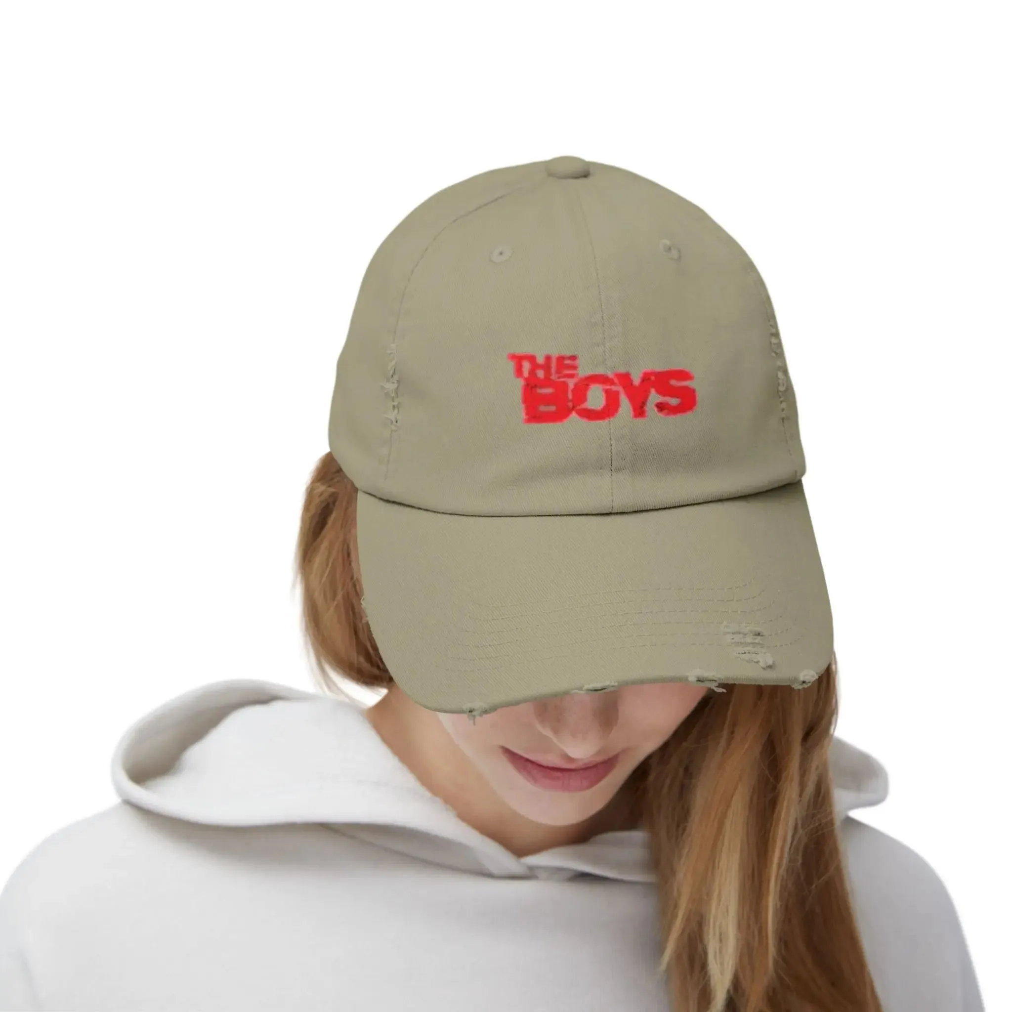 MENS Distressed Cap with 'The Boys' Embroidery -casual hats