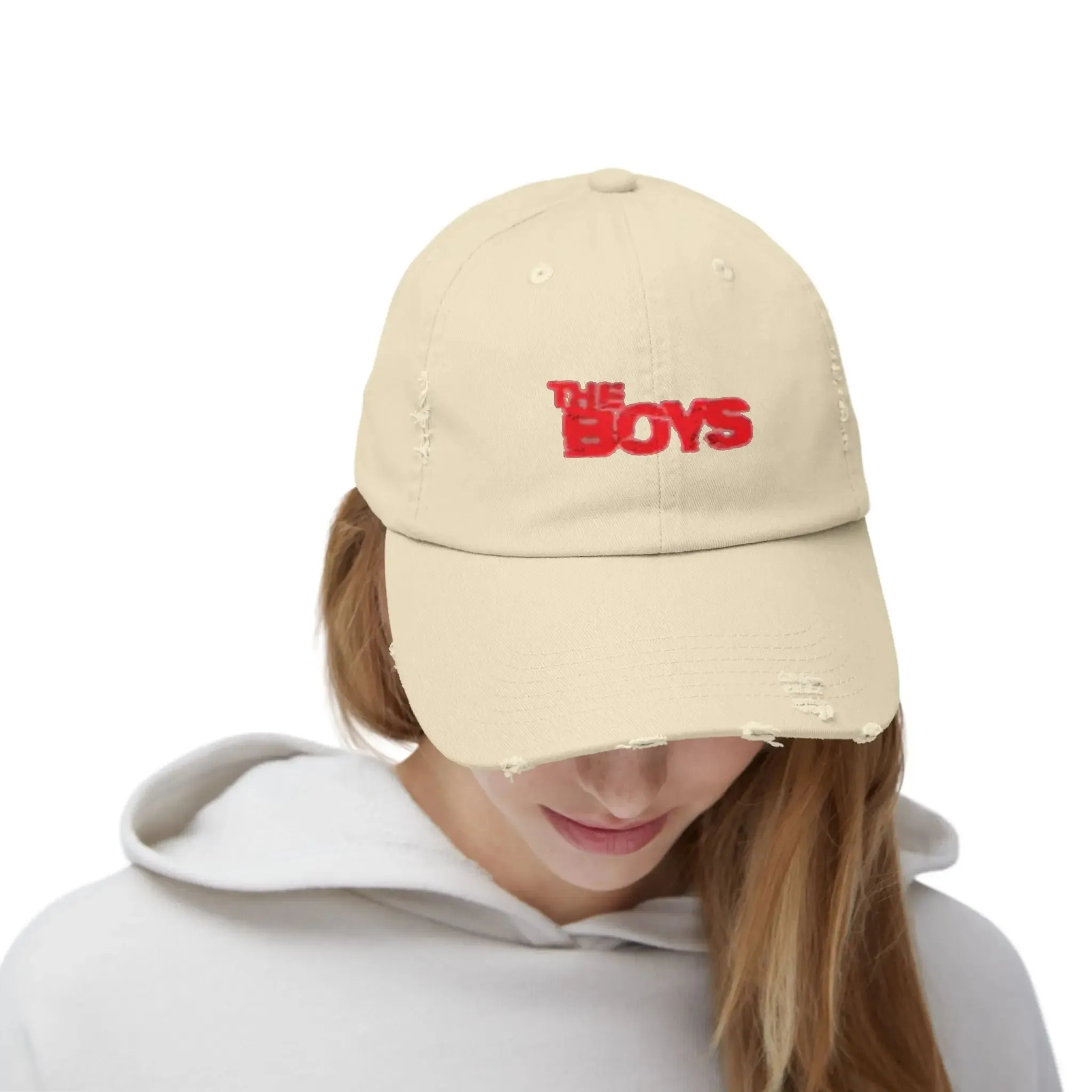 MENS Distressed Cap with 'The Boys' Embroidery -casual hats