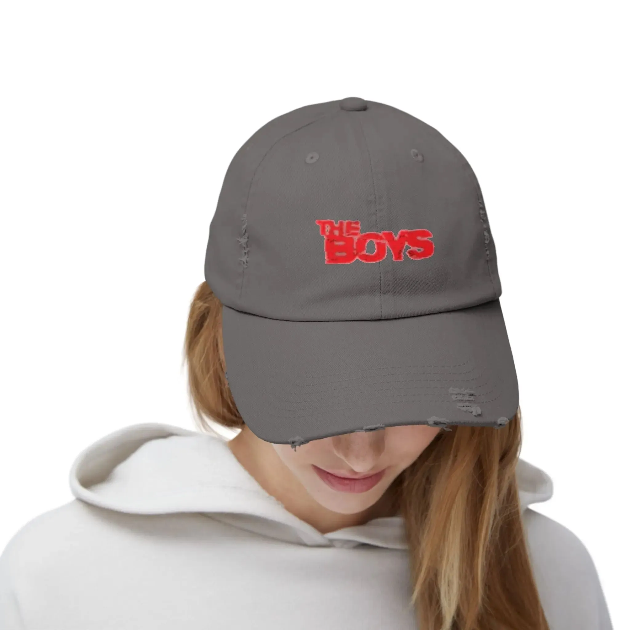MENS Distressed Cap with 'The Boys' Embroidery -casual hats