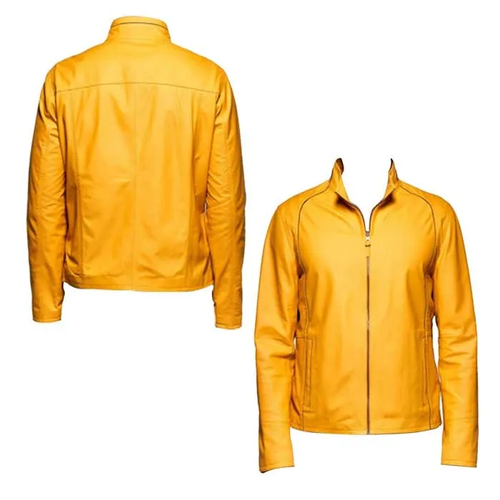 Mustard Yellow Leather Jacket