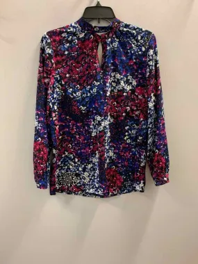 NWT NINE WEST Tops Size S BLU/WHT/PNK Floral LONG SLEEVES TOP