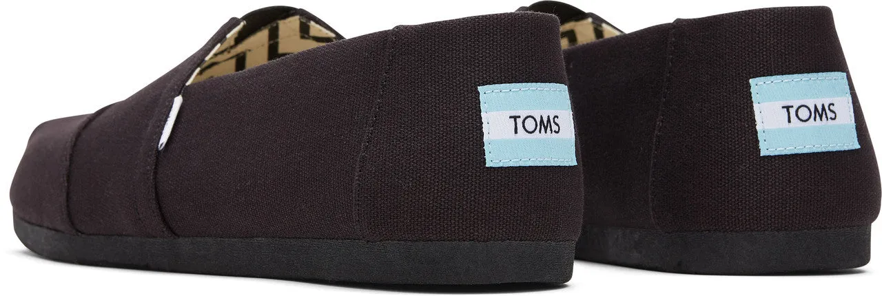Organic Cotton Black/ Black Canvas Slip Ons