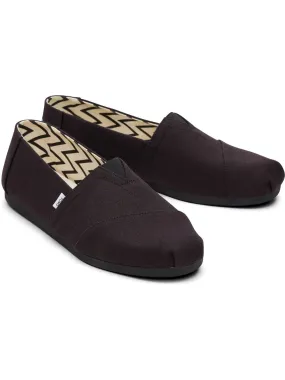 Organic Cotton Black/ Black Canvas Slip Ons