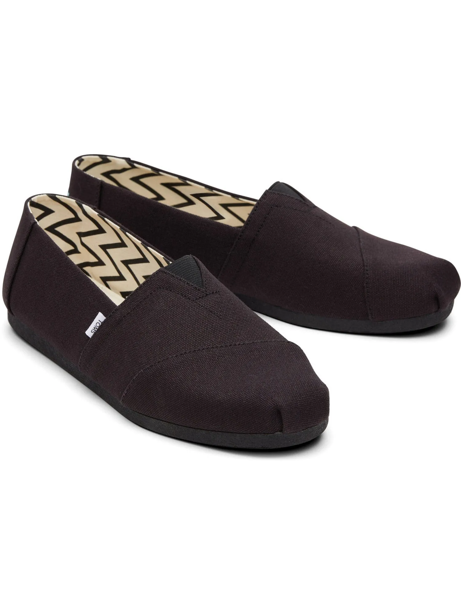 Organic Cotton Black/ Black Canvas Slip Ons