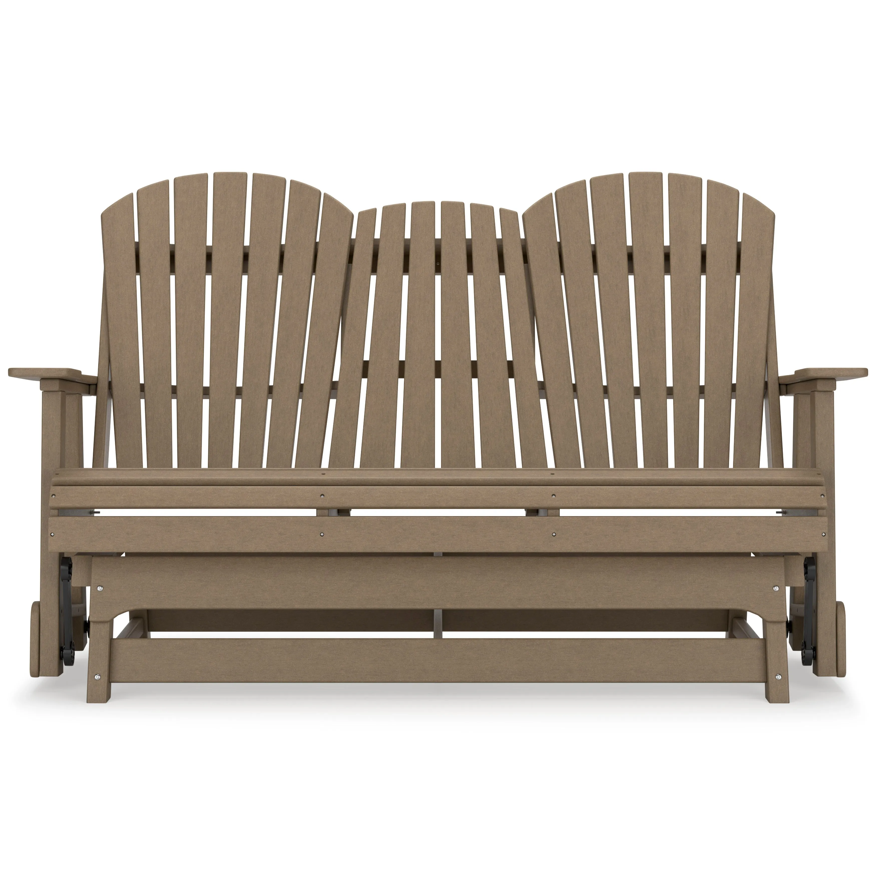 Poly Driftwood Outdoor 67" Swivel Glider Loveseat