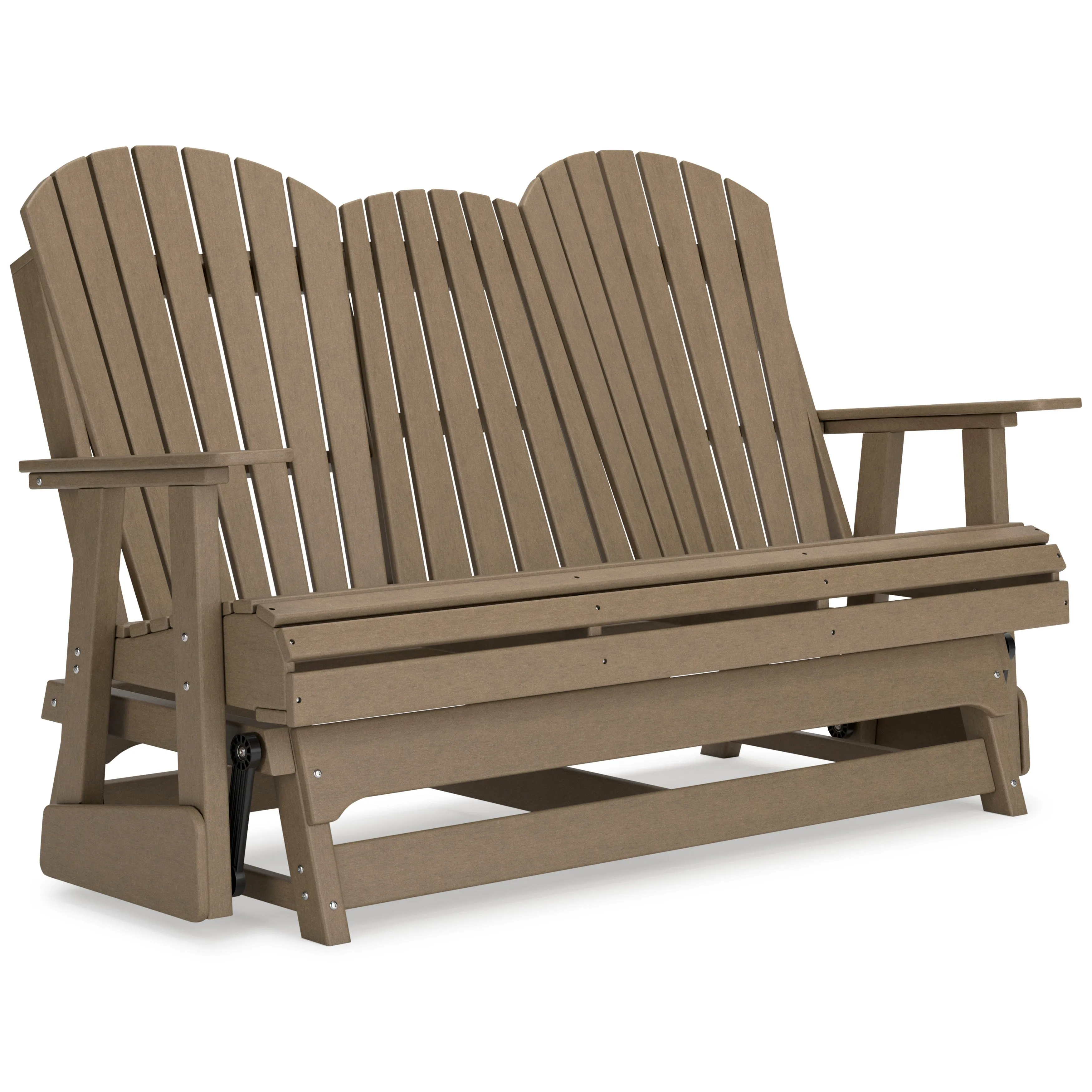 Poly Driftwood Outdoor 67" Swivel Glider Loveseat