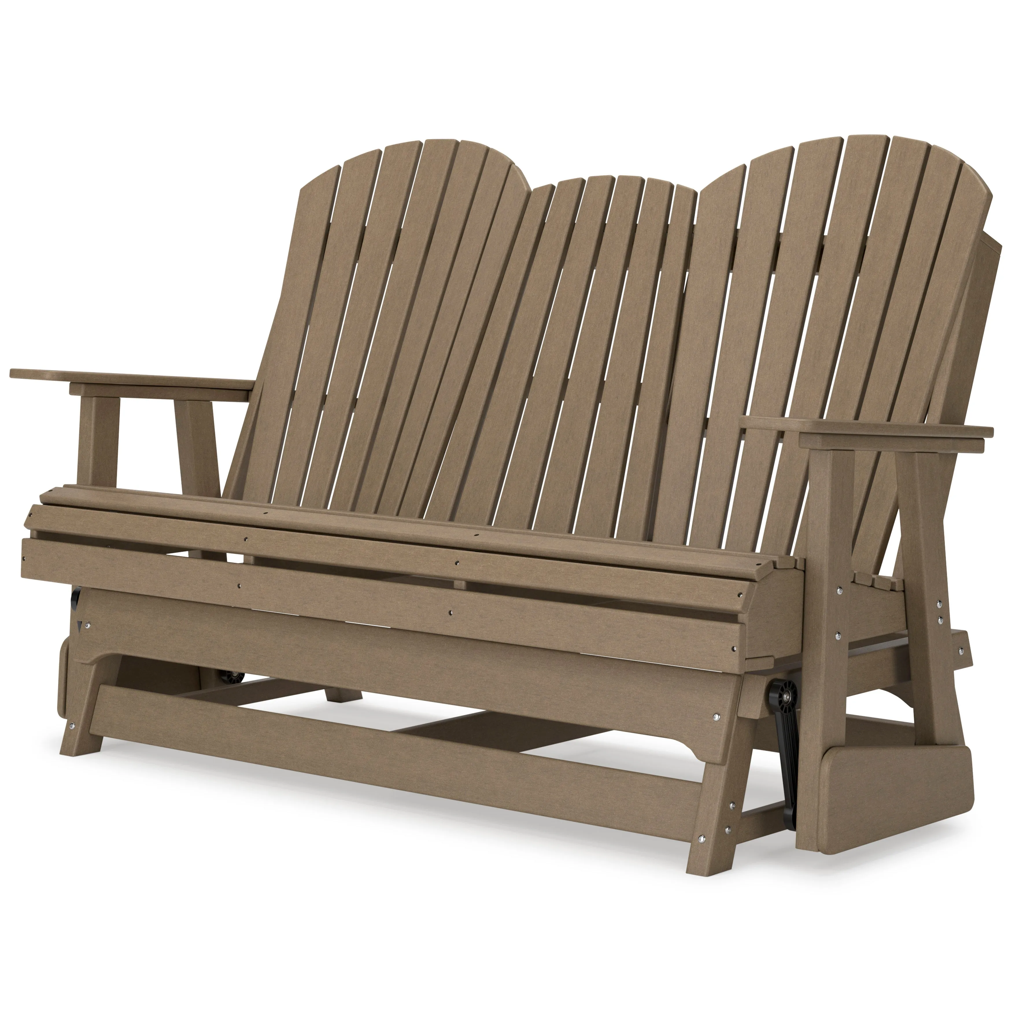 Poly Driftwood Outdoor 67" Swivel Glider Loveseat