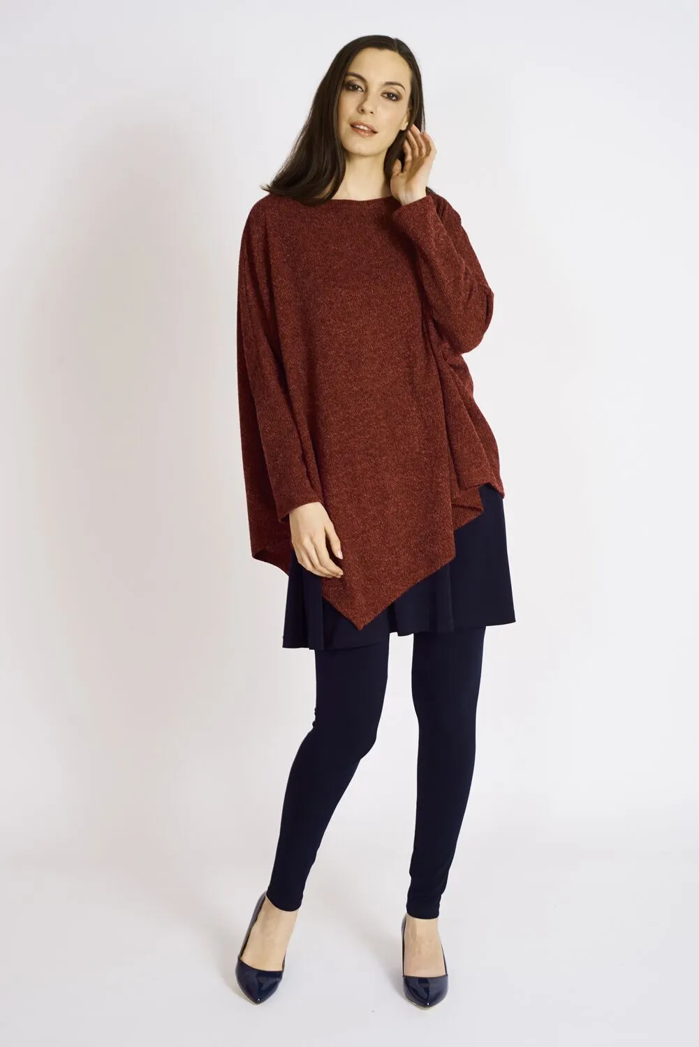 Sweater Knit Diamond hem Tunic