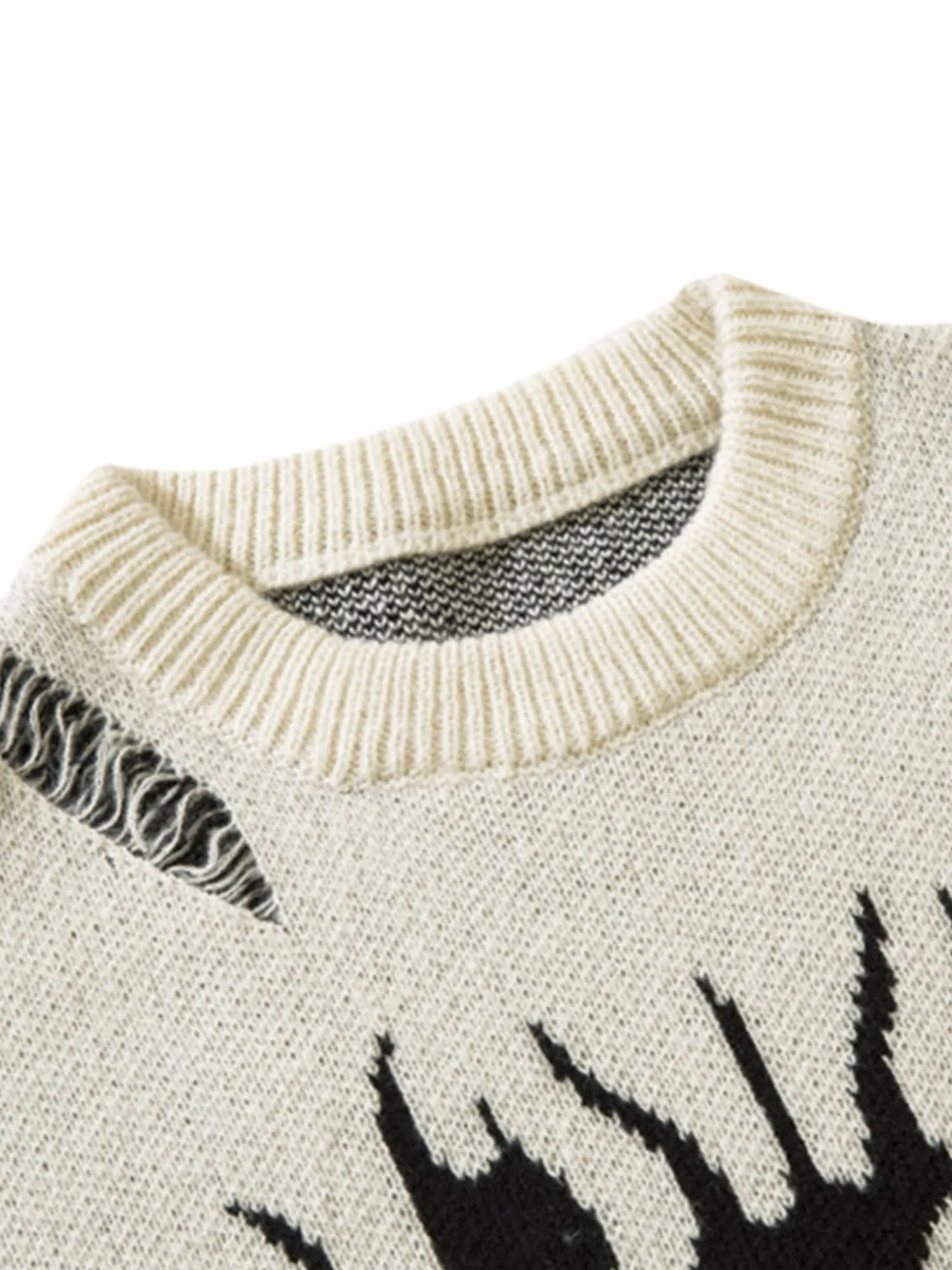 Thesupermade Creative Flame Heart Sweater